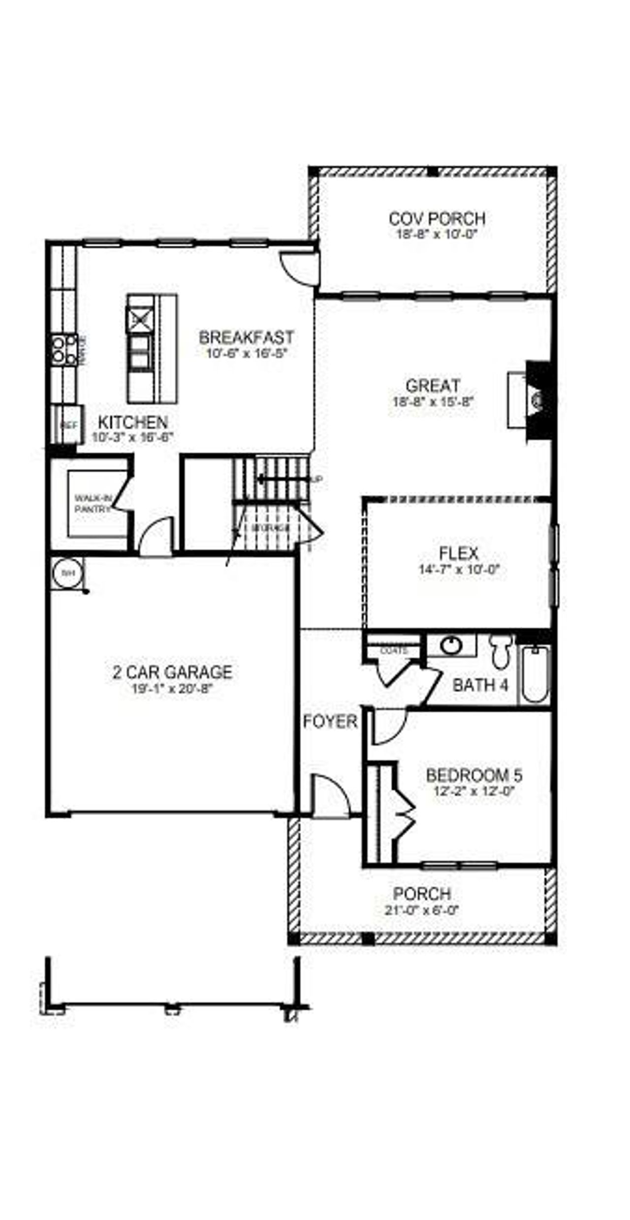 2D floor plan layout of this home in Westport, York, SC (Image 2).