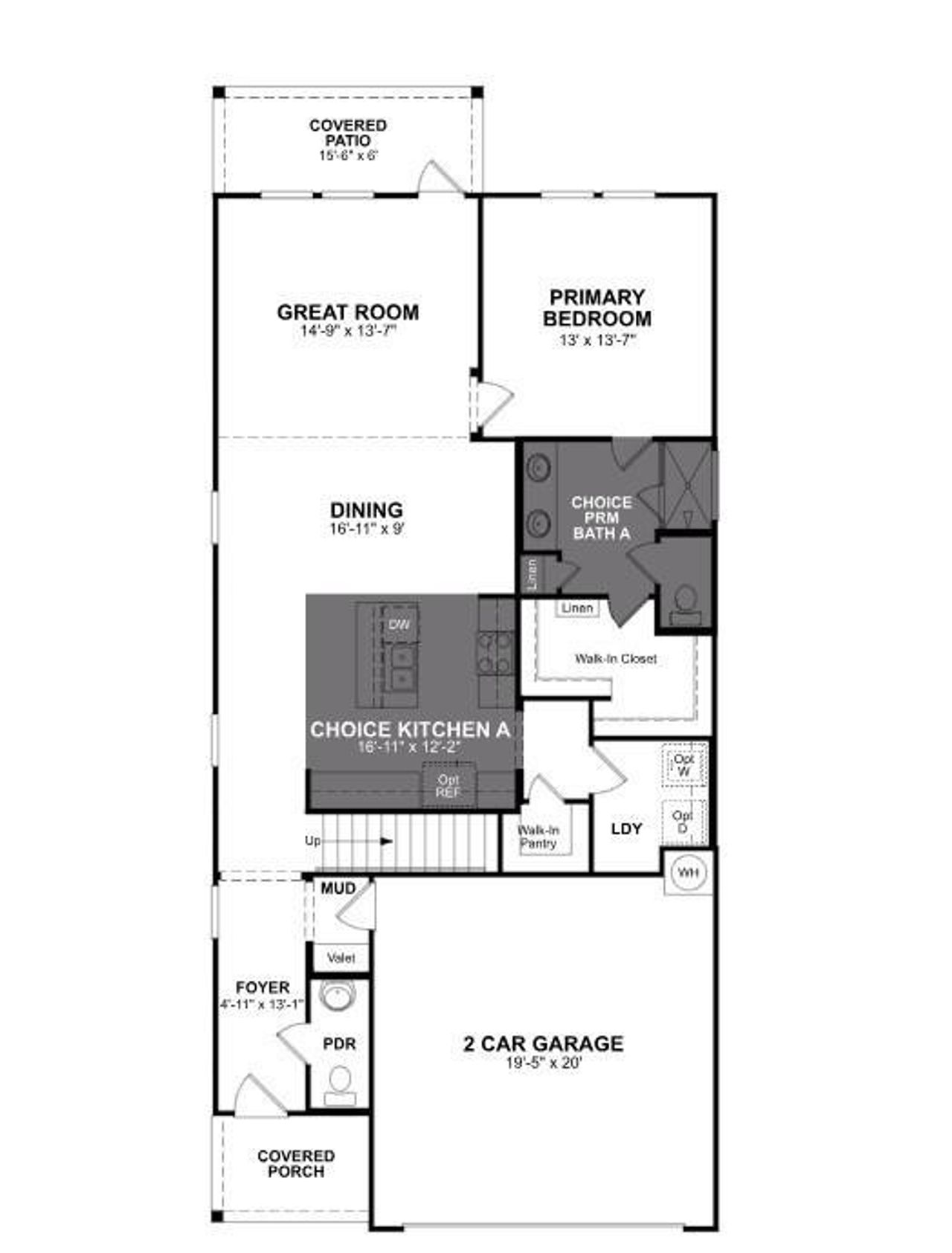 2D floor plan layout of this home in Laurel Landing, Alvin, TX (Image 2).
