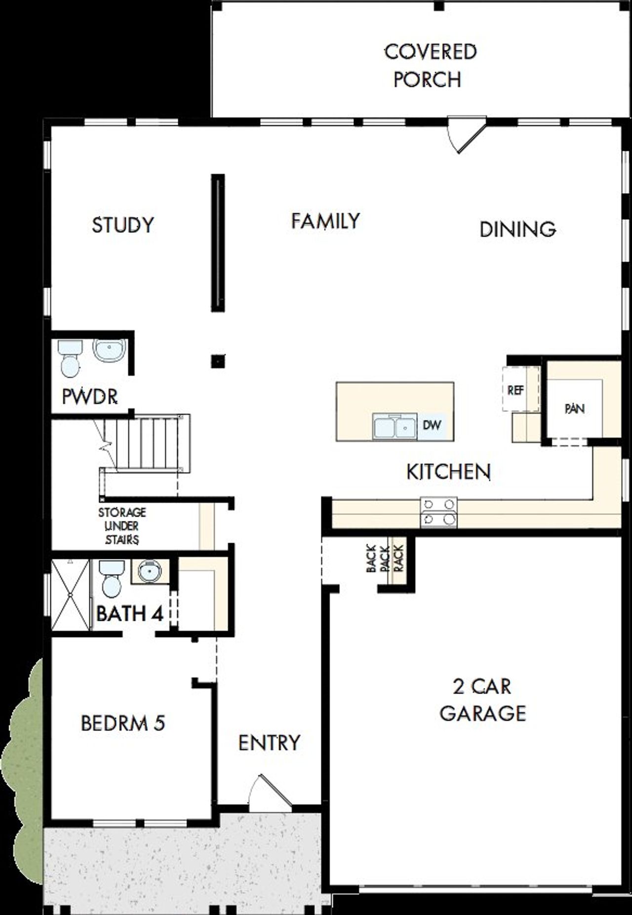 2D floor plan layout of this home in Settingdown Farms, Cumming, GA (Image 2).