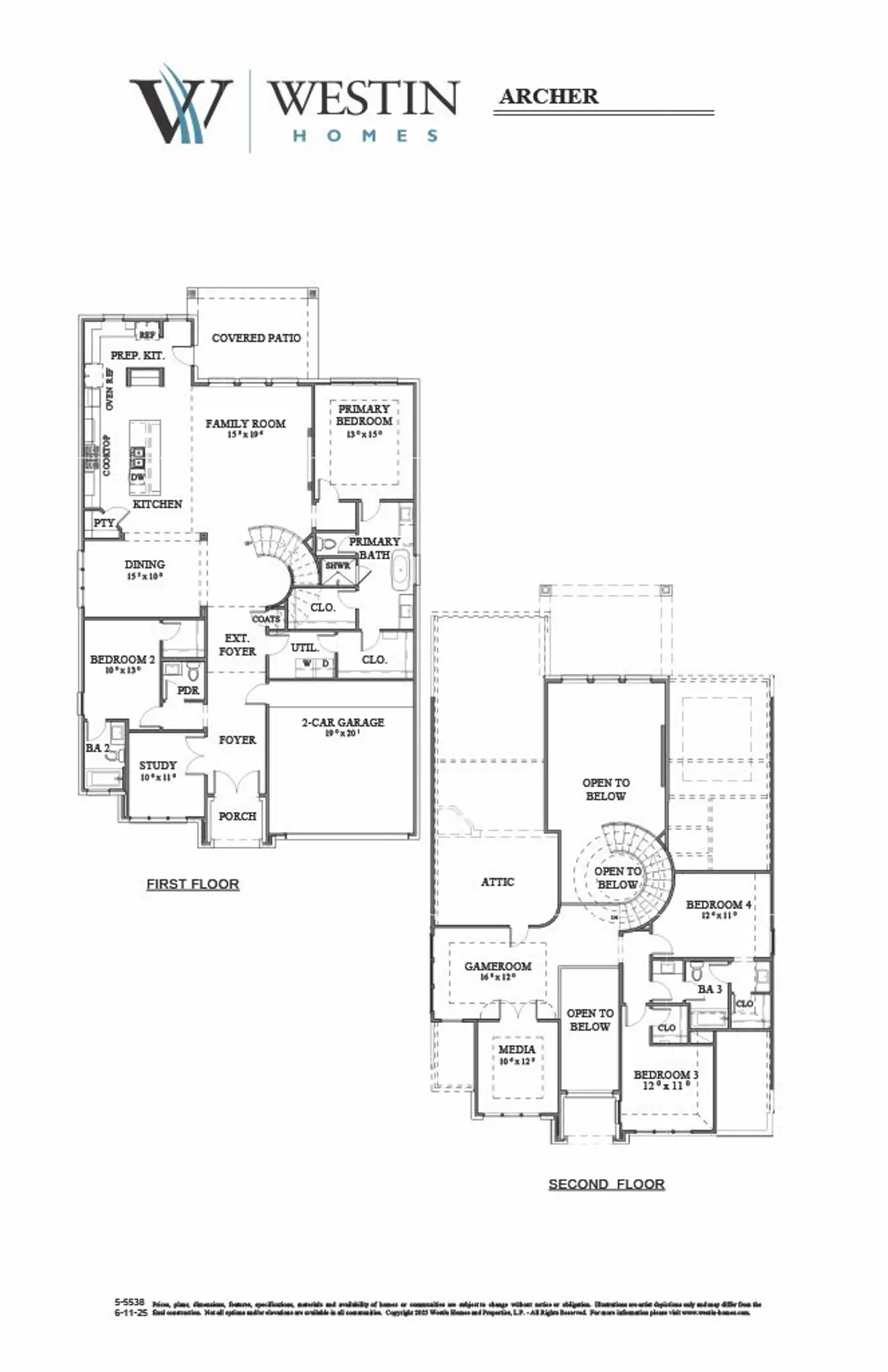 2D floor plan layout of this home in Brookewater - 55', Rosenberg, TX (Image 2). 2D floor plan layout of this home in Brookewater - 55', Rosenberg, TX (Image 2).