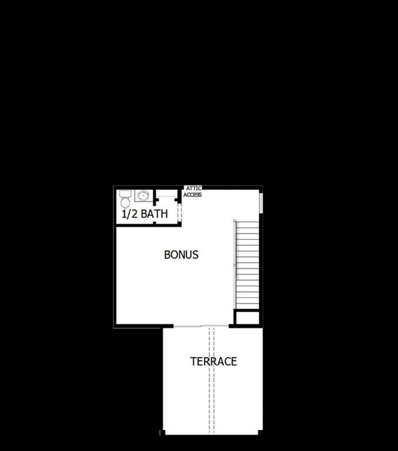 2D floor plan layout of this home in Hillside at Las Colinas, Irving, TX (Image 2).
