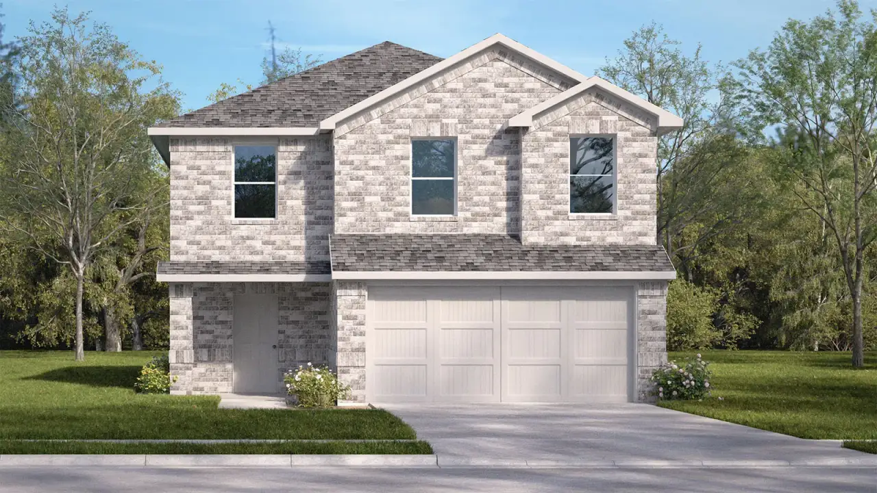 Representative exterior photo of a completed home built from the Franklin by D.R. Horton in Walden Pond West, Forney, TX (Image 2).