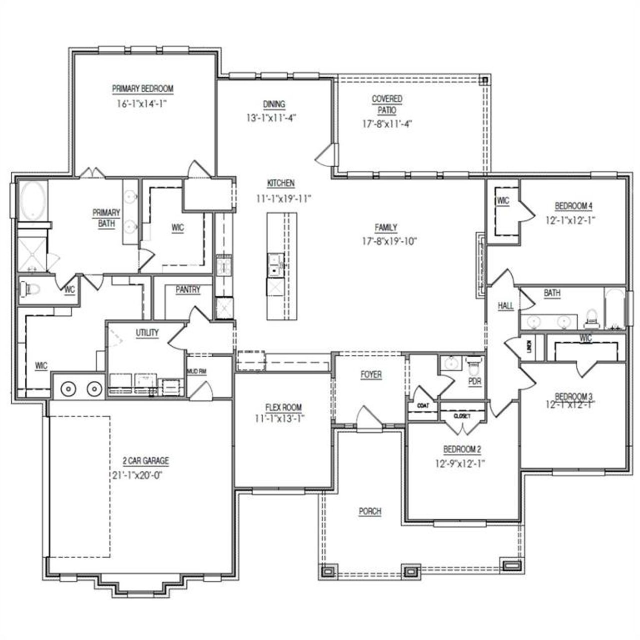 2D floor plan layout of this home in , Midlothian, TX (Image 2). 2D floor plan layout of this home in , Midlothian, TX (Image 2).