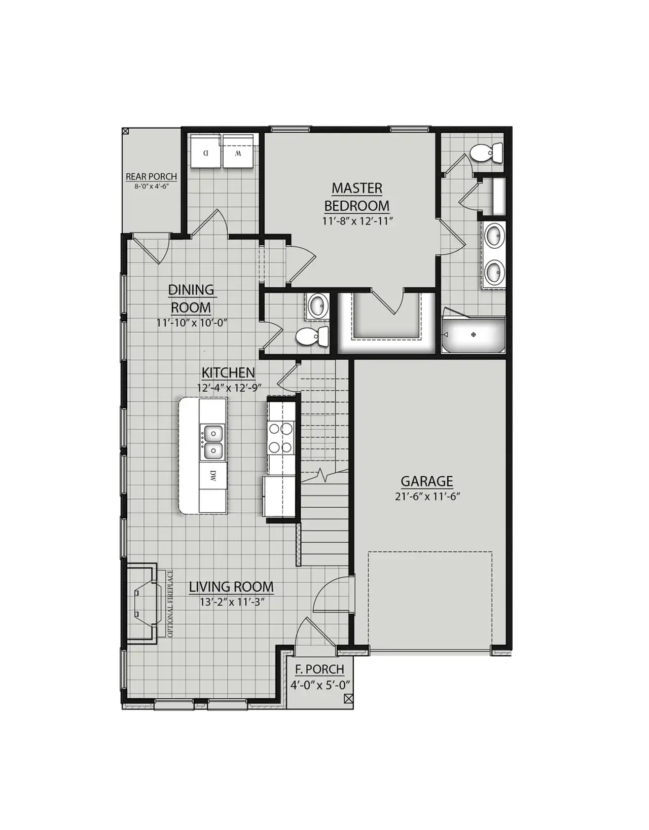 2D floor plan layout of this home in Hickory Cove, Burns, TN (Image 2). 2D floor plan layout of this home in Hickory Cove, Burns, TN (Image 2).