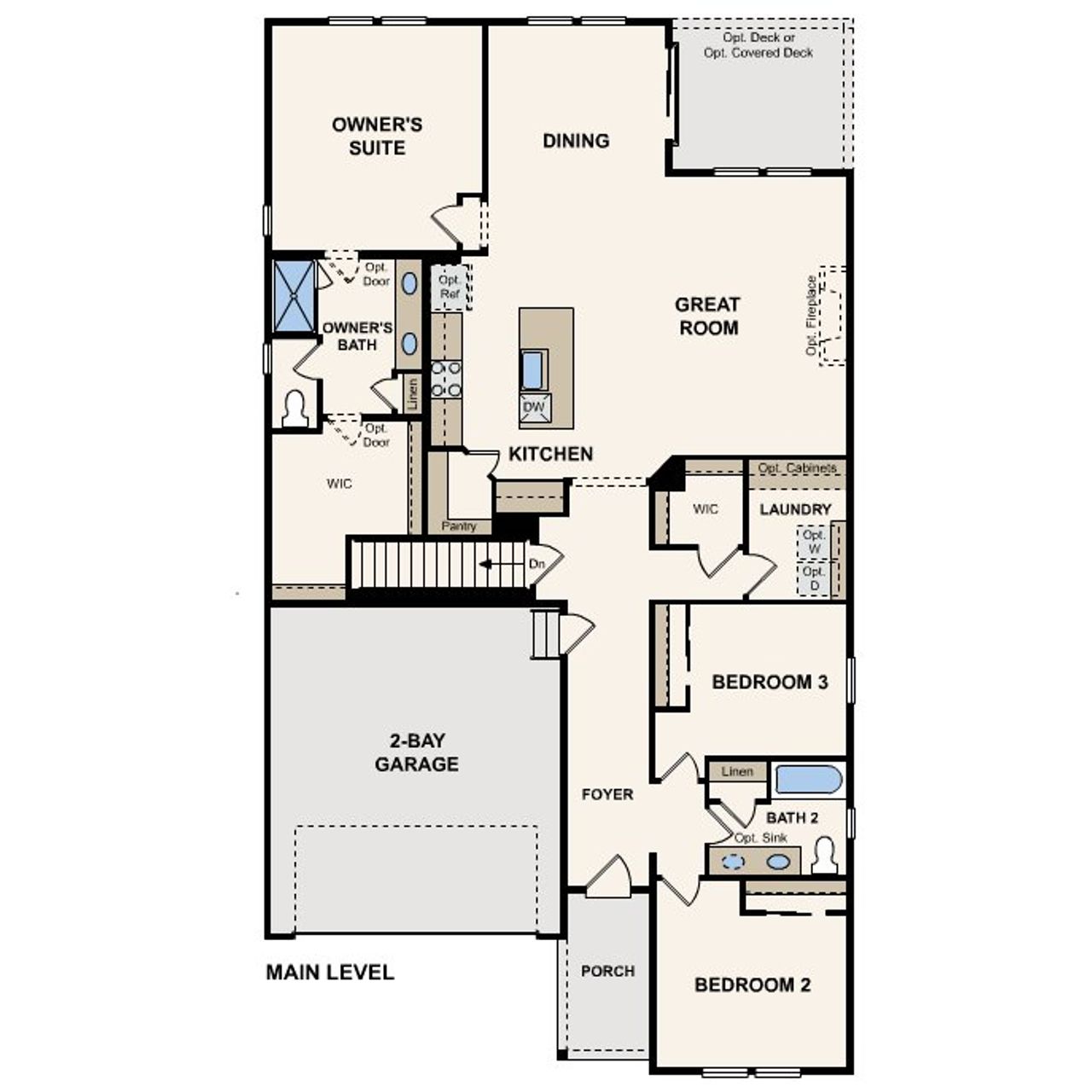 2D floor plan layout of this home in Brighton Crossings, Brighton, CO (Image 2).