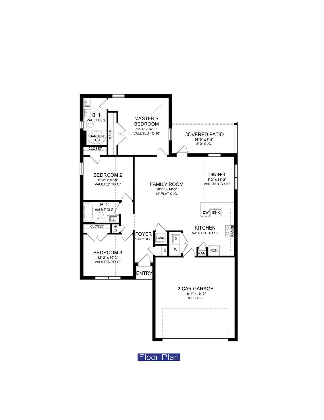 2D floor plan layout of this home in Wyld Palms, Inverness, FL (Image 2).