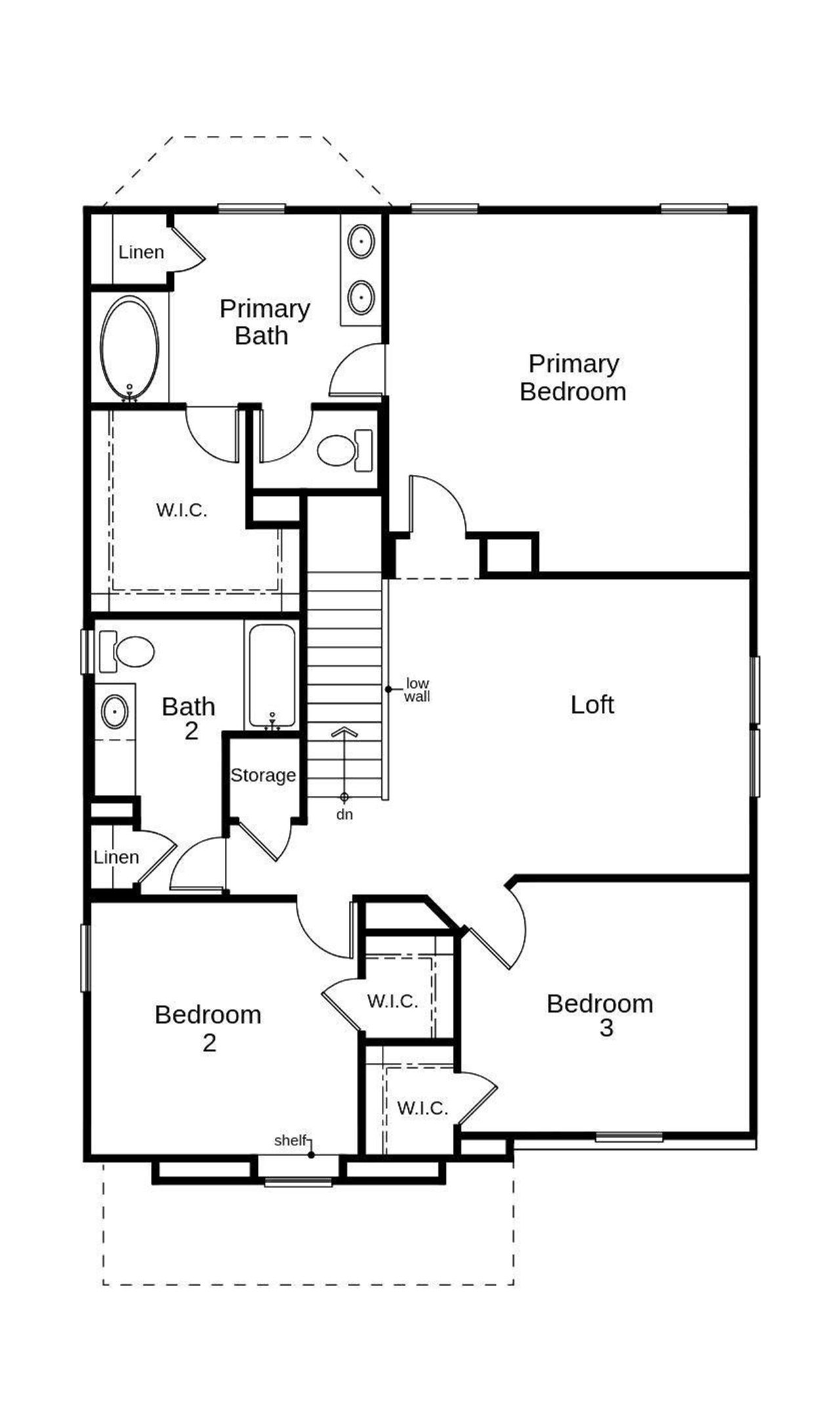2D floor plan layout of this home in Oakwood Trails, Tomball, TX (Image 2).