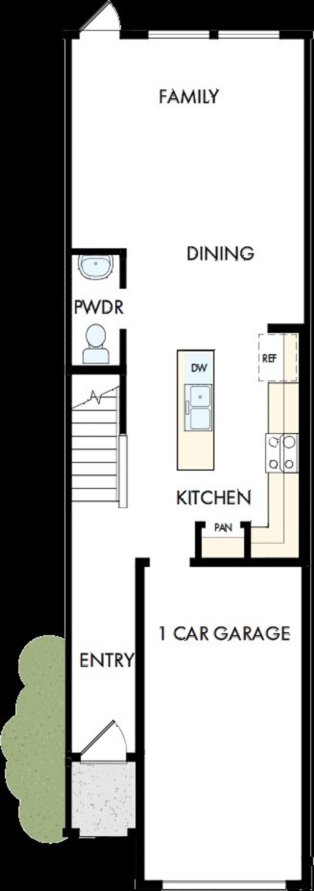 2D floor plan layout of this home in Preserve at The Cays – The Driftwood Series, Daytona Beach, FL (Image 2).