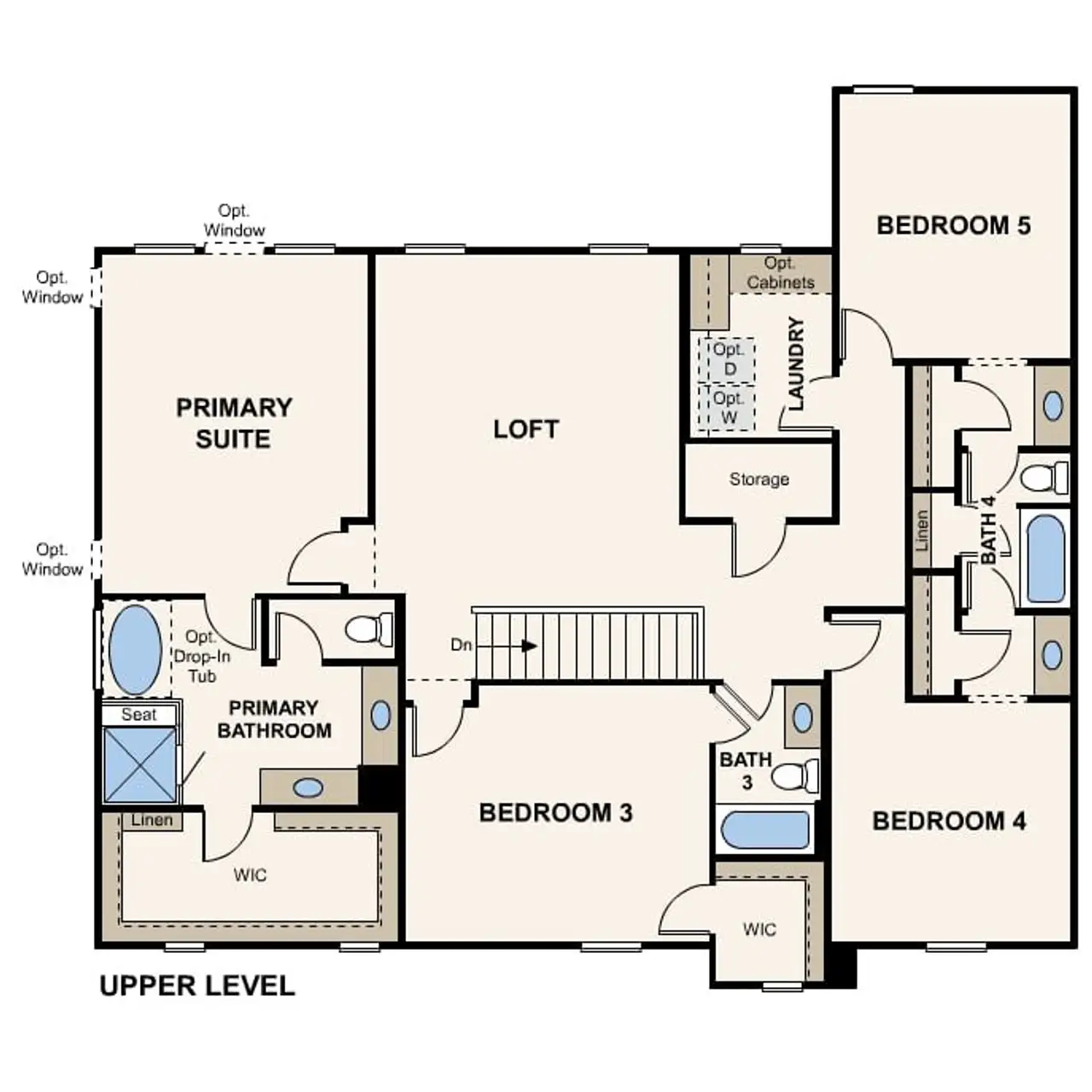 2D floor plan layout of this home in Oakhurst Manor, McDonough, GA (Image 2).