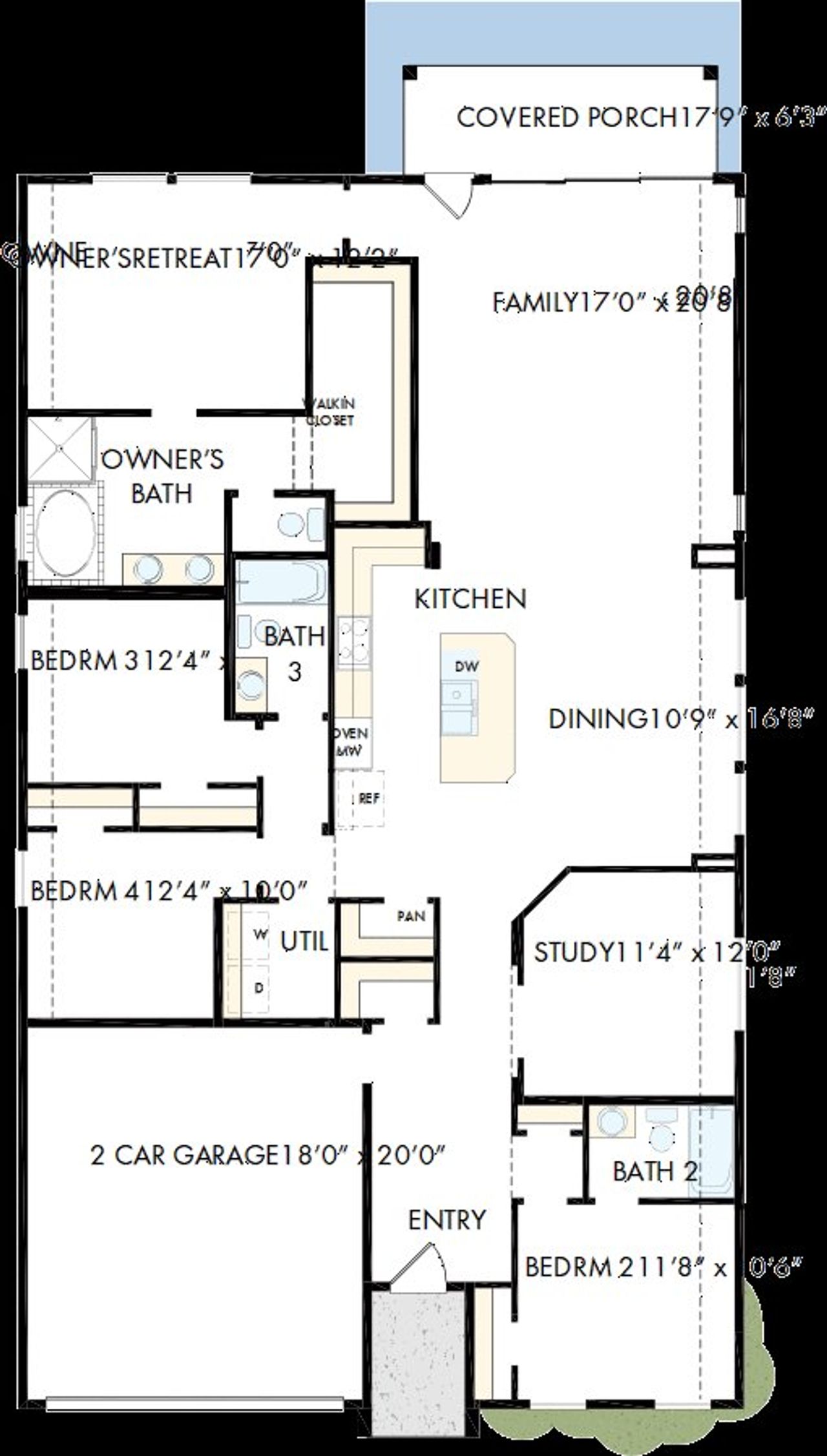 2D floor plan layout of this home in Sandbrock Ranch, Aubrey, TX (Image 2). 2D floor plan layout of this home in Sandbrock Ranch, Aubrey, TX (Image 2).