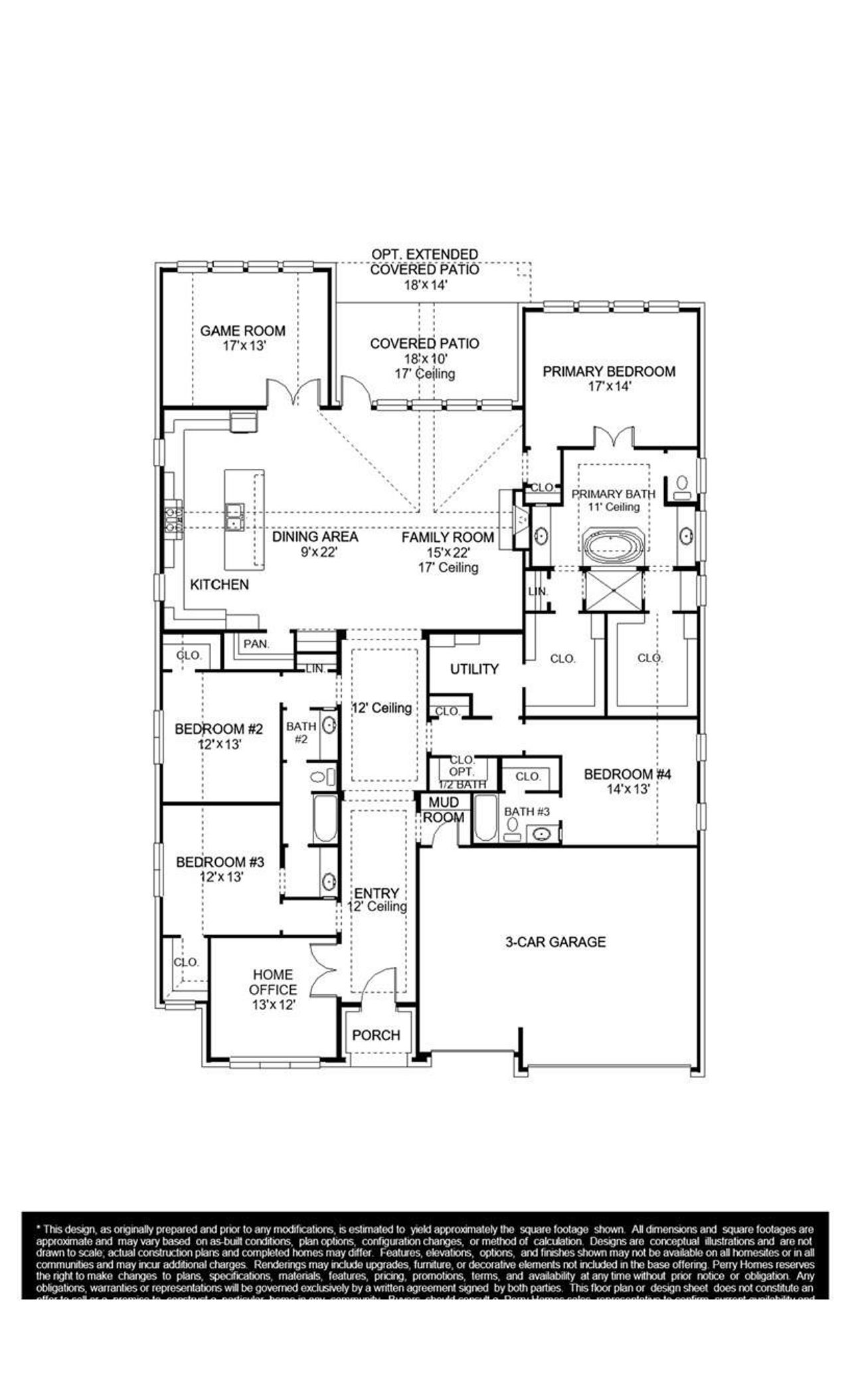 2D floor plan layout of this home in Legacy Prairie at Katy Court, Katy, TX (Image 2).