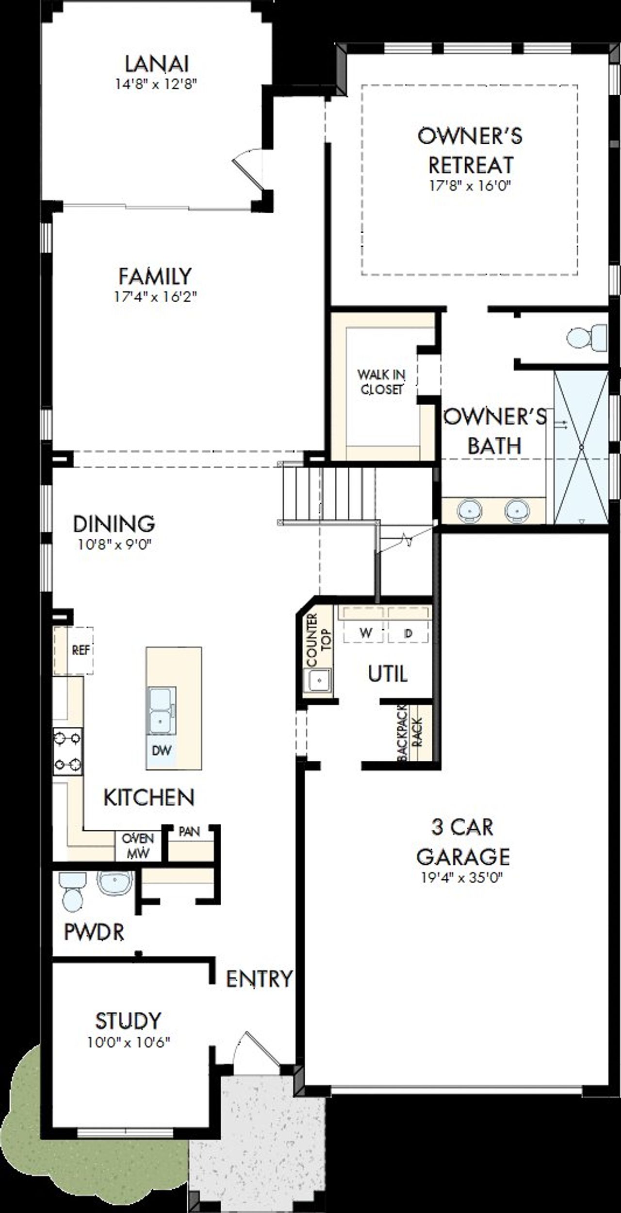 2D floor plan layout of this home in Lakeview Crossing – Tradition Series, Sarasota, FL (Image 2). 2D floor plan layout of this home in Lakeview Crossing – Tradition Series, Sarasota, FL (Image 2).