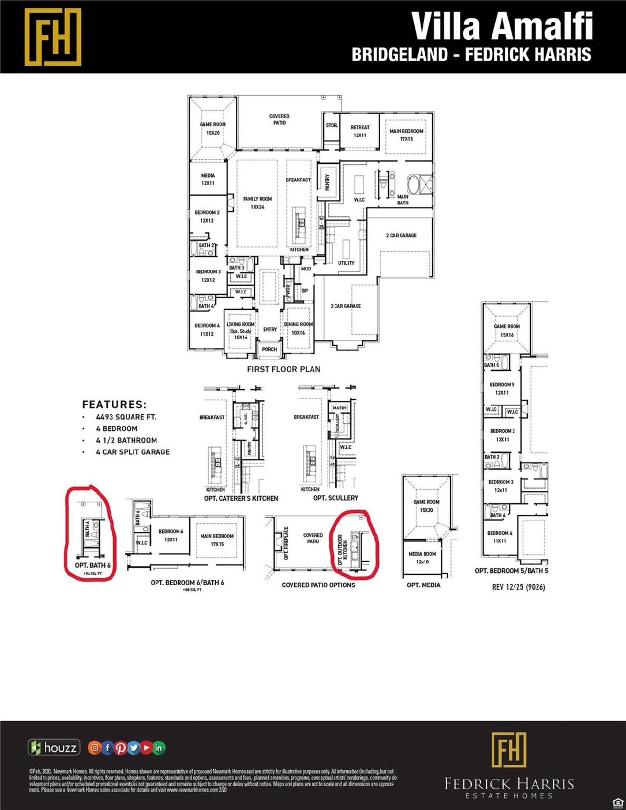 This home includes the optional bath 6 (outdoor cabana bath) and an outdoor kitchen. This home includes the optional bath 6 (outdoor cabana bath) and an outdoor kitchen.