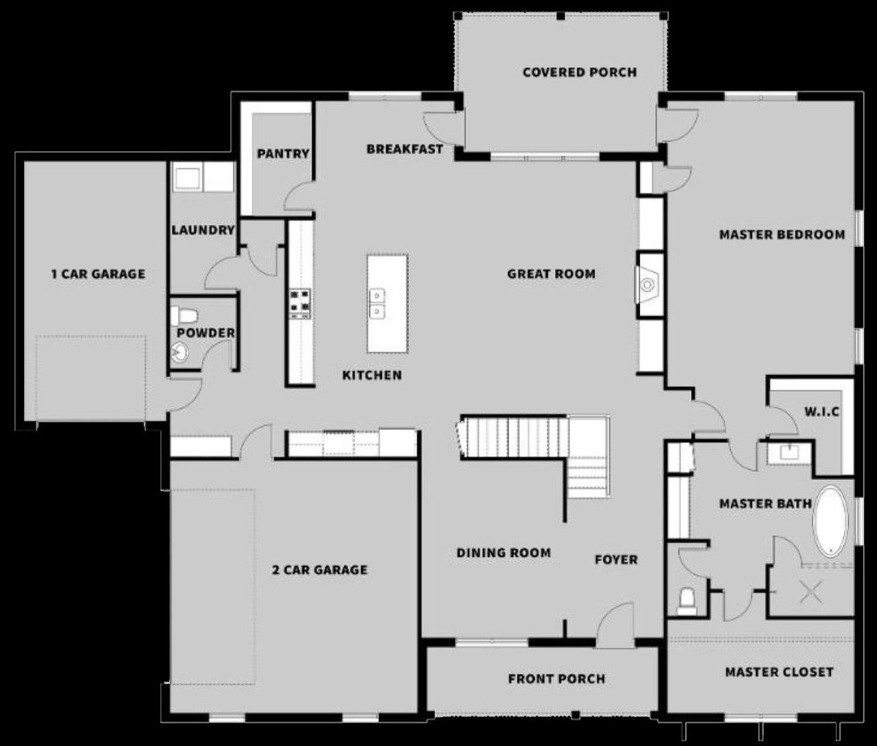 2D floor plan layout for the The Milton by Dream Finders Homes in Steeplechase, Hoschton, GA (Image 2). 2D floor plan layout for the The Milton by Dream Finders Homes in Steeplechase, Hoschton, GA (Image 2).