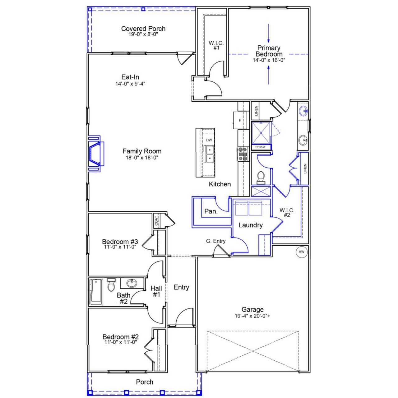 2D floor plan layout of this home in Ellington, Elgin, SC (Image 2).
