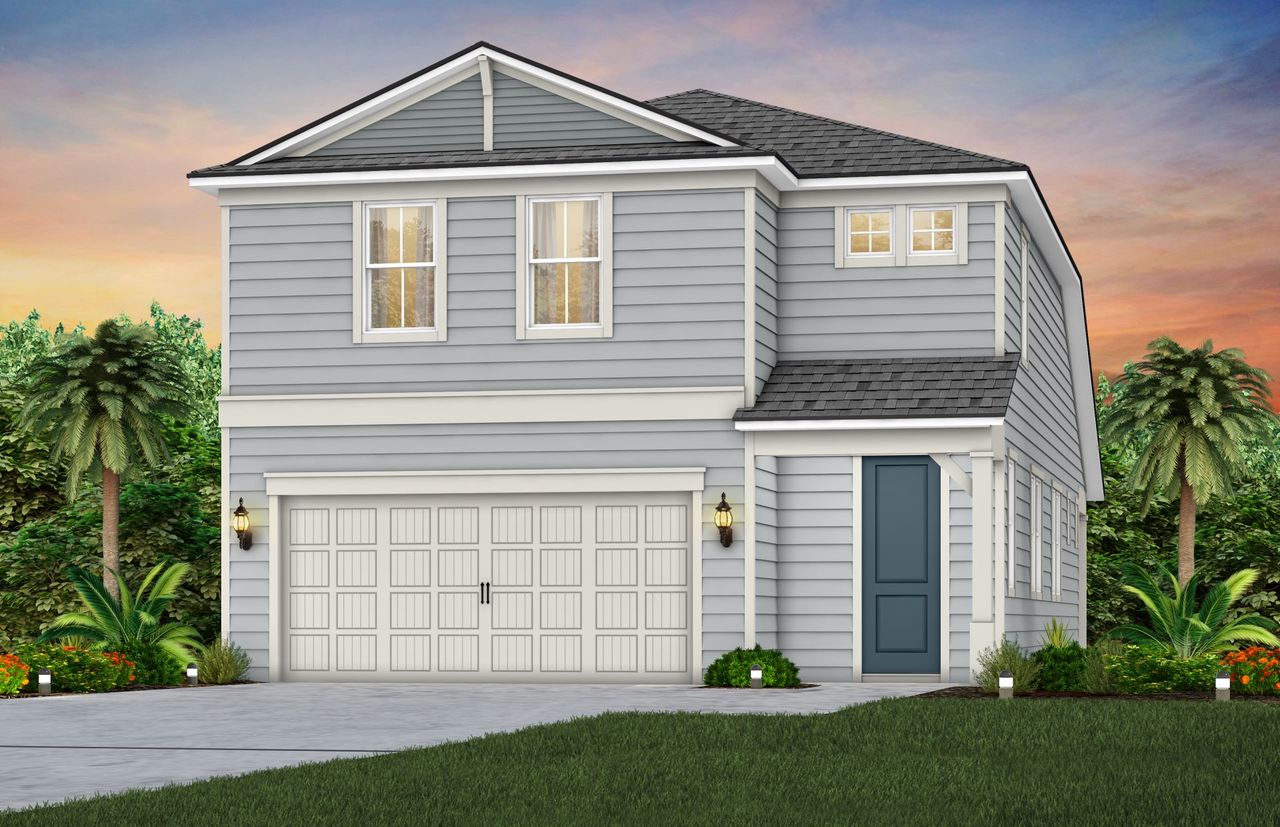 Representative exterior photo of a completed home built from the Maritime by Pulte Homes in Seminole Palms, Palm Coast, FL (Image 2).