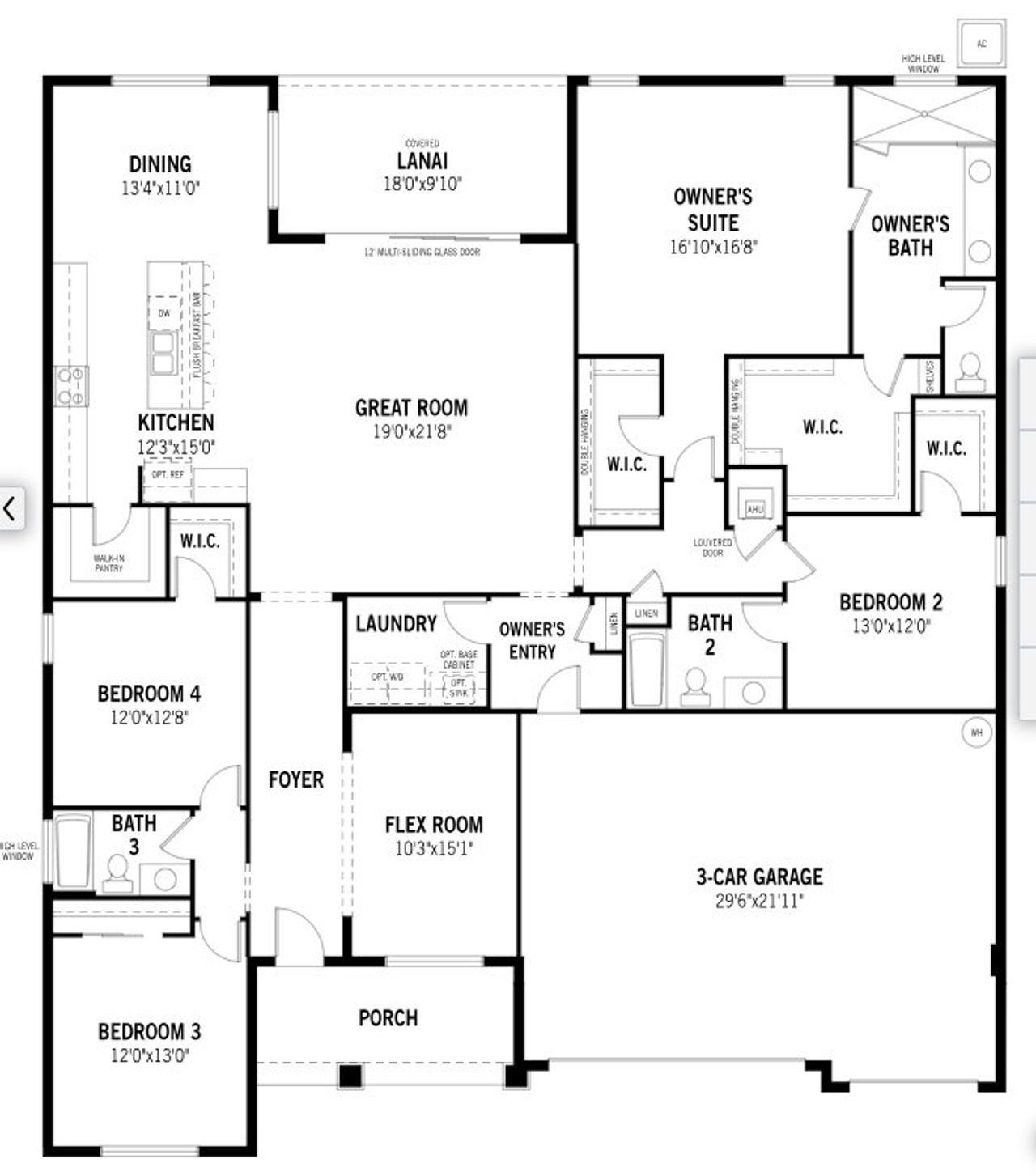 2D floor plan layout for the Ashwood by Mattamy Homes in Waterbrooke, Clermont, FL (Image 2). 2D floor plan layout for the Ashwood by Mattamy Homes in Waterbrooke, Clermont, FL (Image 2).