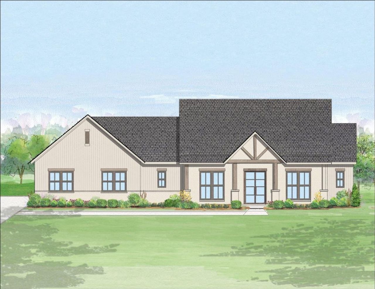 Architectural rendering of home exteriors planned for Parker Ridge in Weatherford, TX (Image 2).