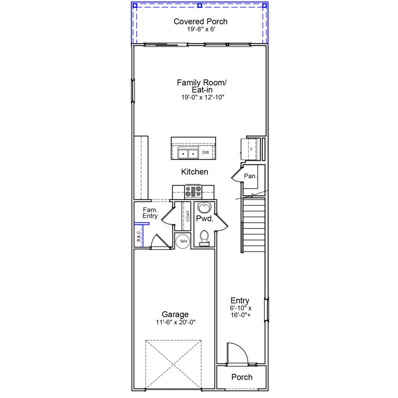 2D floor plan layout of this home in Laurinton Farms, Hopkins, SC (Image 2).
