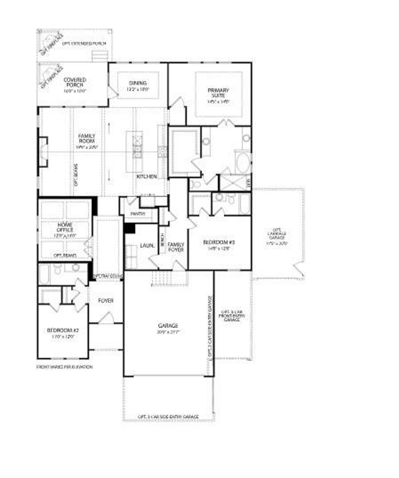 2D floor plan layout of this home in Timber Creek, McKinney, TX (Image 2).