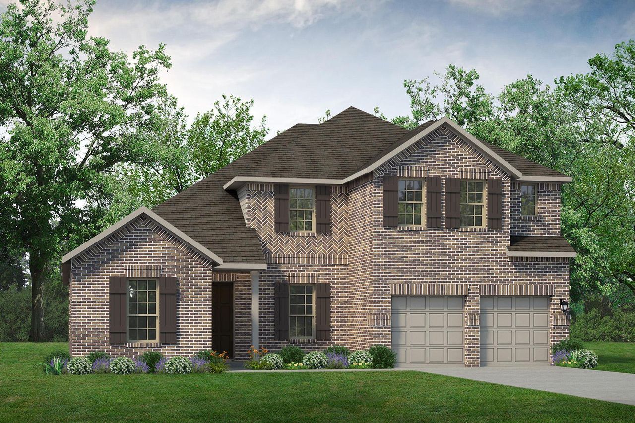 Representative exterior photo of a completed home built from the Whitney by UnionMain Homes in Cambridge Crossing, Celina, TX (Image 2). Representative exterior photo of a completed home built from the Whitney by UnionMain Homes in Cambridge Crossing, Celina, TX (Image 2).