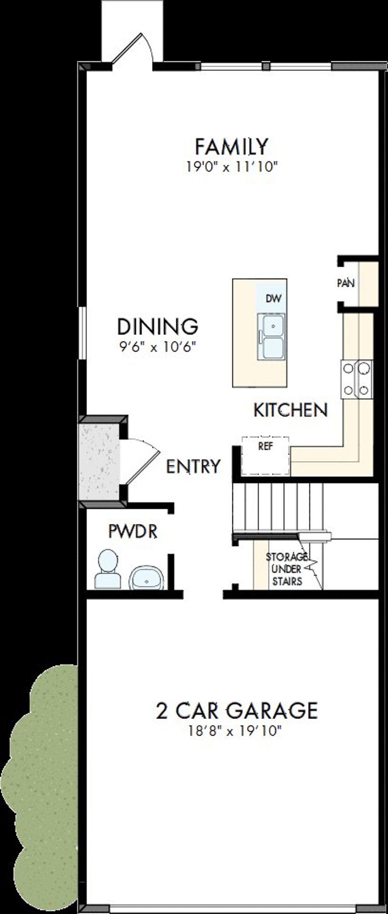 2D floor plan layout of this home in Preserve at The Cays – The Harbor Series, Daytona Beach, FL (Image 2).