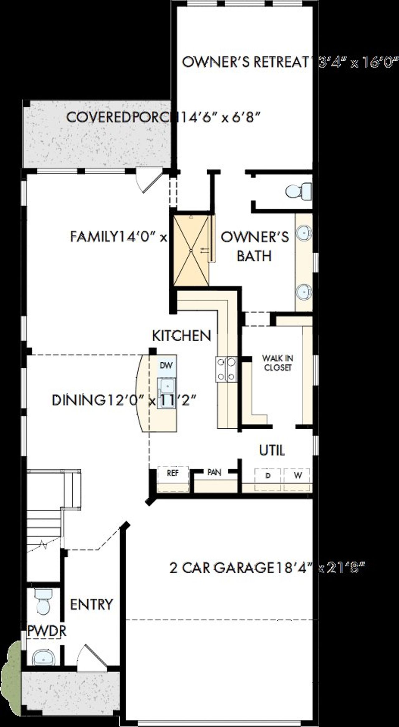 2D floor plan layout of this home in South Brook, Leander, TX (Image 2).