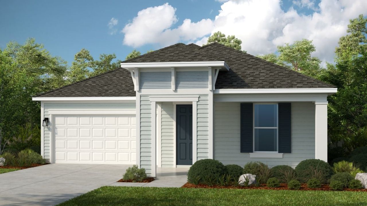 Representative exterior photo of a completed home built from the Atlantic by Taylor Morrison in Colbert Landings, Palm Coast, FL (Image 2). Representative exterior photo of a completed home built from the Atlantic by Taylor Morrison in Colbert Landings, Palm Coast, FL (Image 2).