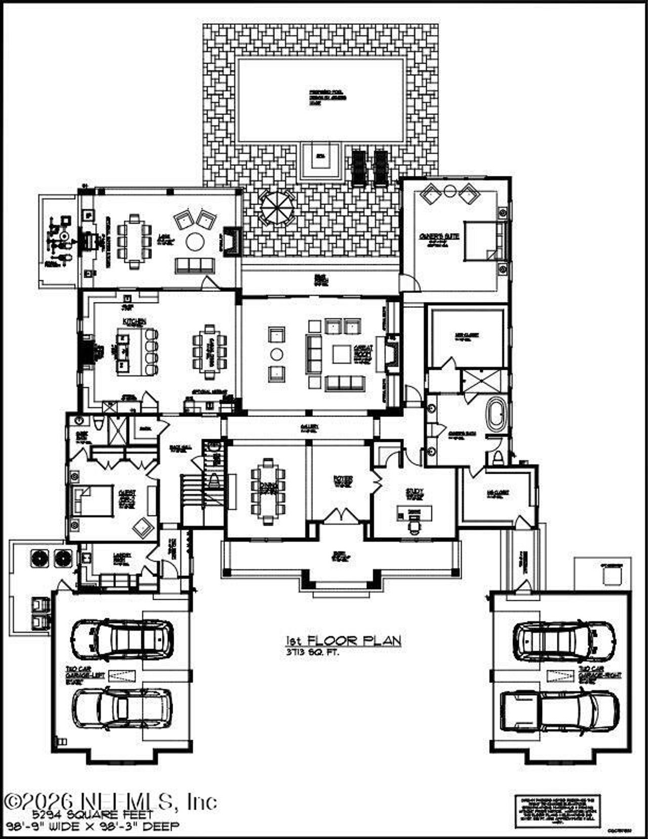 2D floor plan layout of this home in , Ponte Vedra, FL (Image 2).