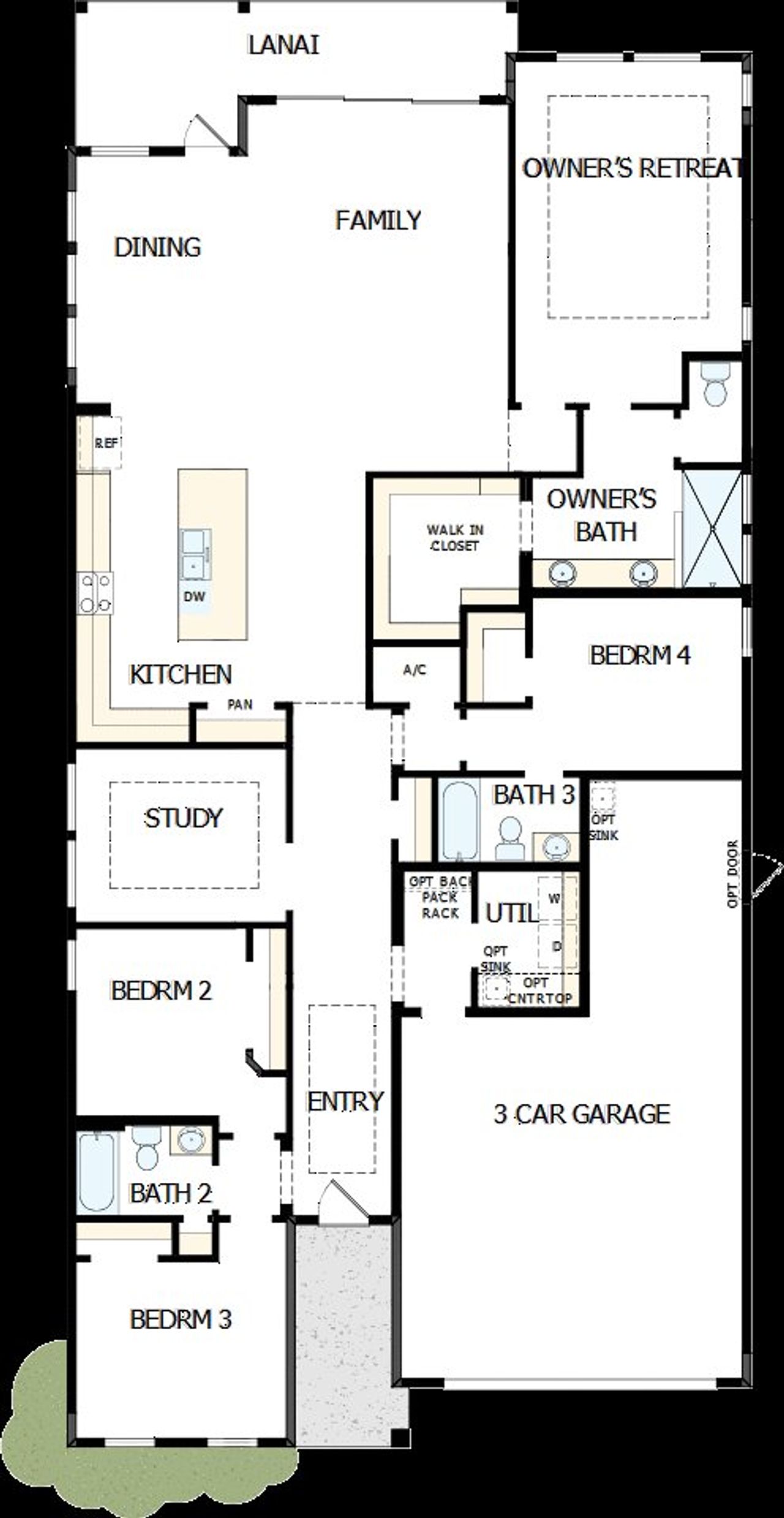2D floor plan layout of this home in Seven Pines 50' Front Entry, Jacksonville, FL (Image 2). 2D floor plan layout of this home in Seven Pines 50' Front Entry, Jacksonville, FL (Image 2).