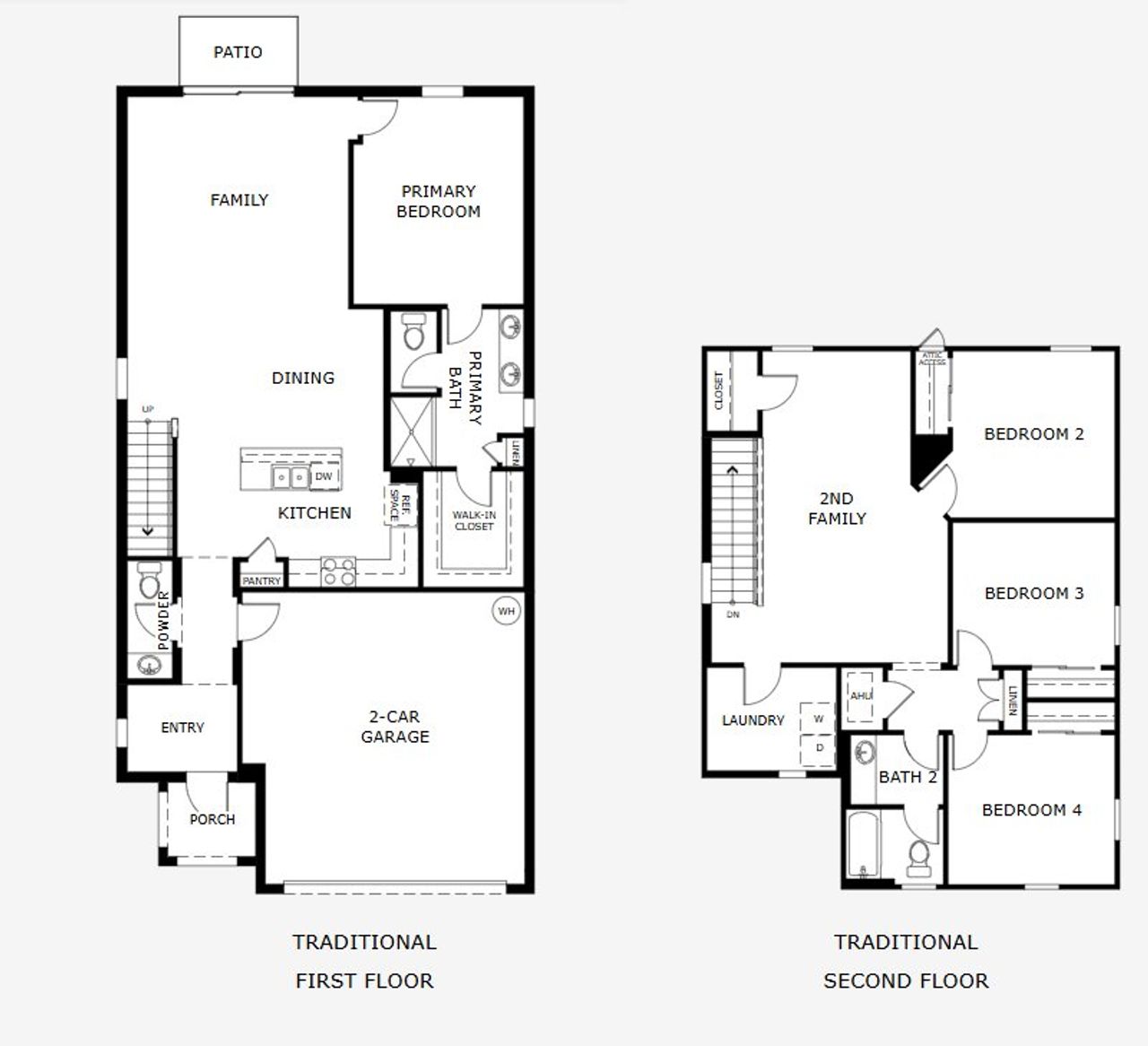 2D floor plan layout of this home in Watermark, Cocoa, FL (Image 2).