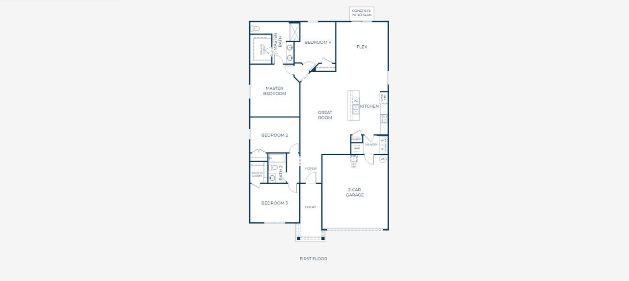 2D floor plan layout of this home in Benton Hills, Brooksville, FL (Image 2).