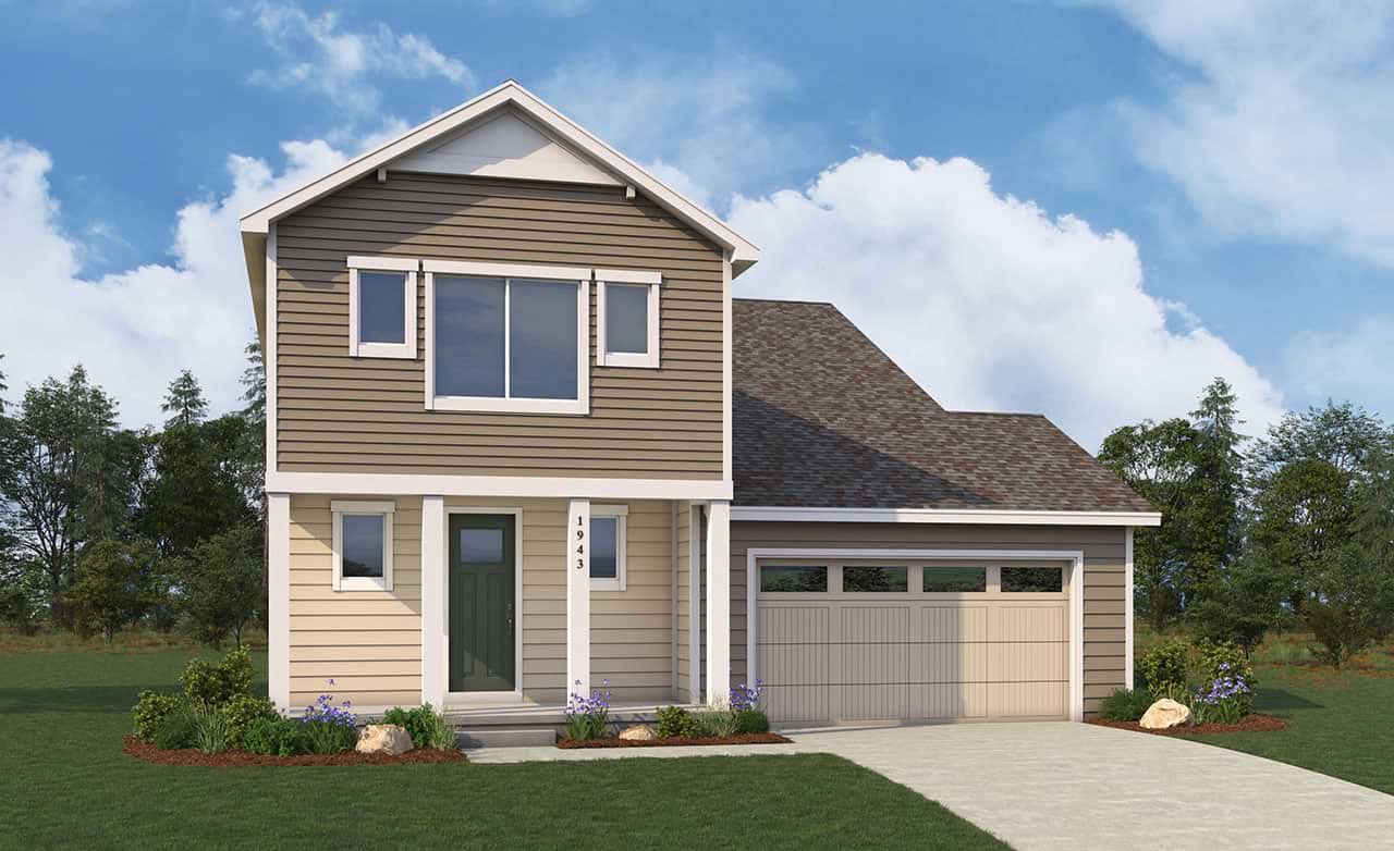 Representative exterior photo of a completed home built from the Trailhead Series - Pathway by Brightland Homes in Granary, Johnstown, CO (Image 2).