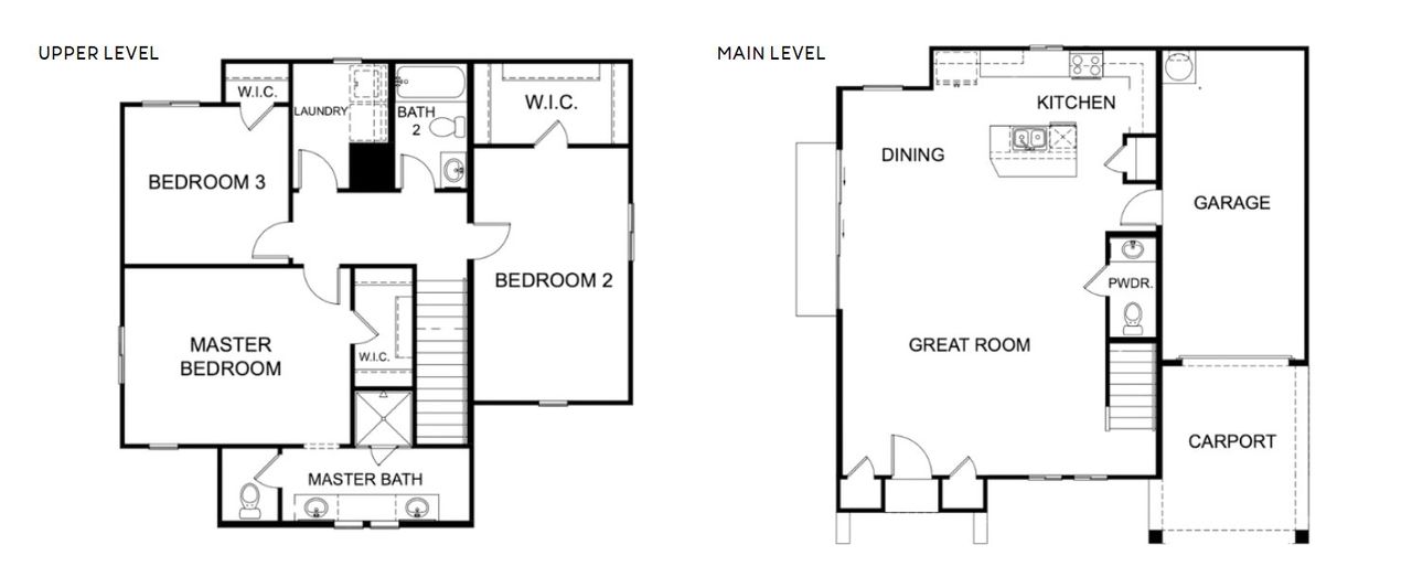 2D floor plan layout for the Willo 1B by Encanto Living in Encanto at Bell Park, Phoenix, AZ (Image 2).