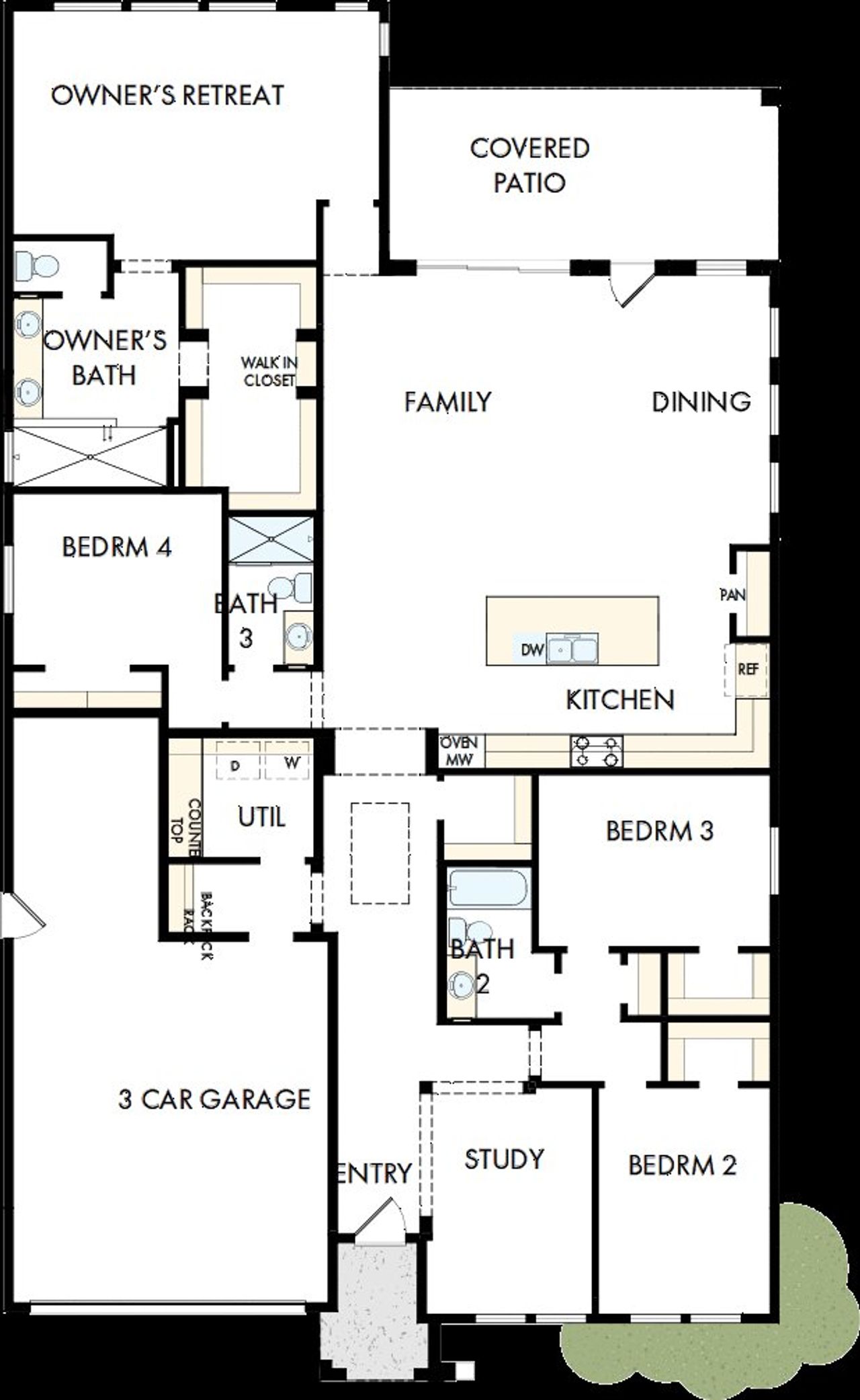 2D floor plan layout of this home in Alston at Soleo, San Tan Valley, AZ (Image 2).