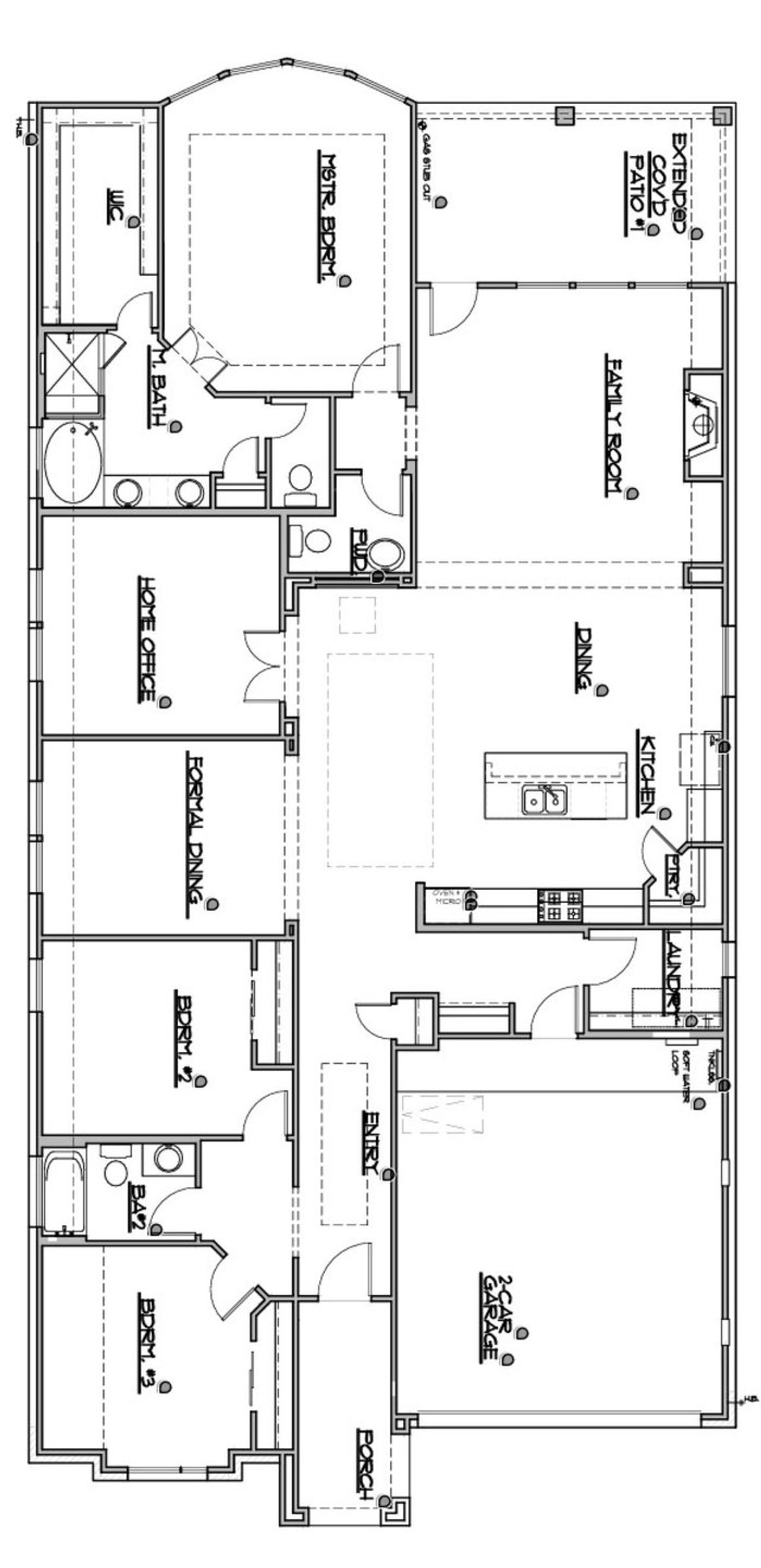 2D floor plan layout of this home in Windsong, Boerne, TX (Image 2).