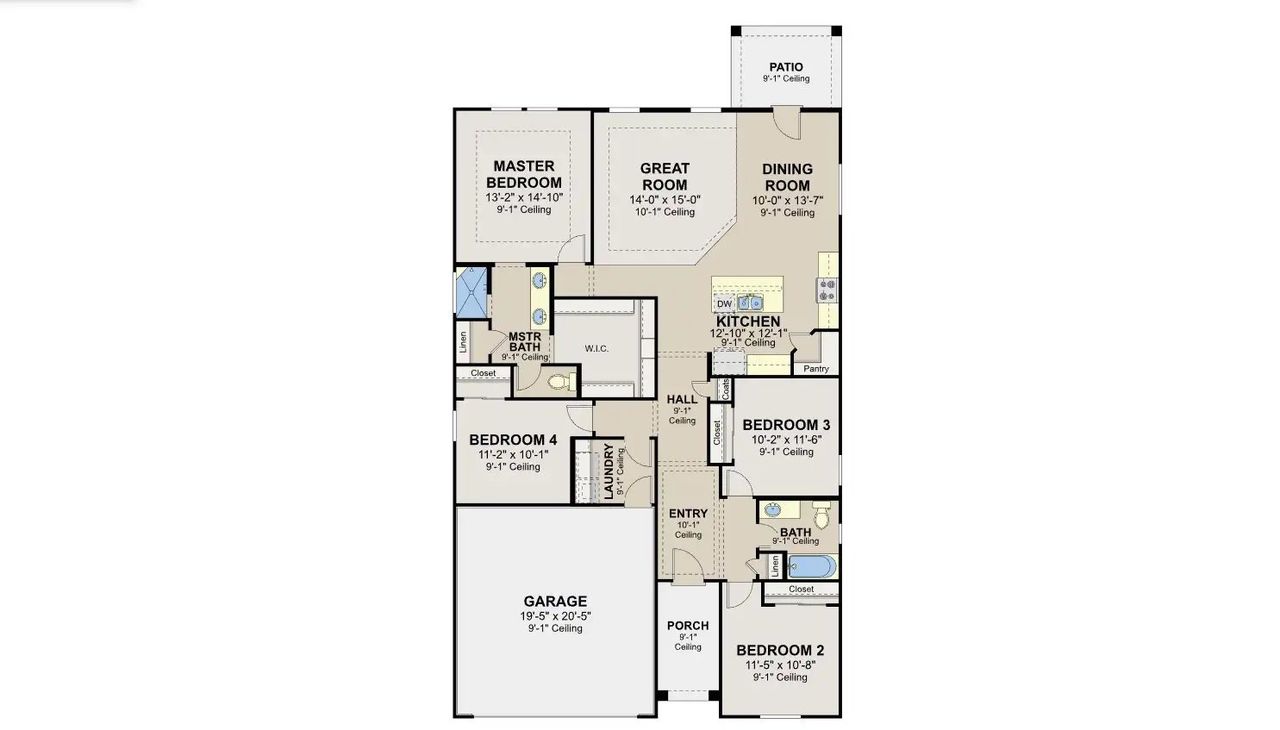 2D floor plan layout of this home in Veranda Signature, San Antonio, TX (Image 2). 2D floor plan layout of this home in Veranda Signature, San Antonio, TX (Image 2).
