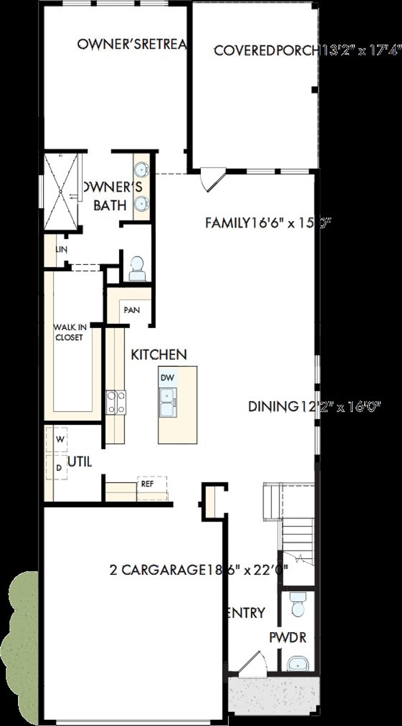 2D floor plan layout of this home in Mayfair - Select Garden Series, New Braunfels, TX (Image 2).