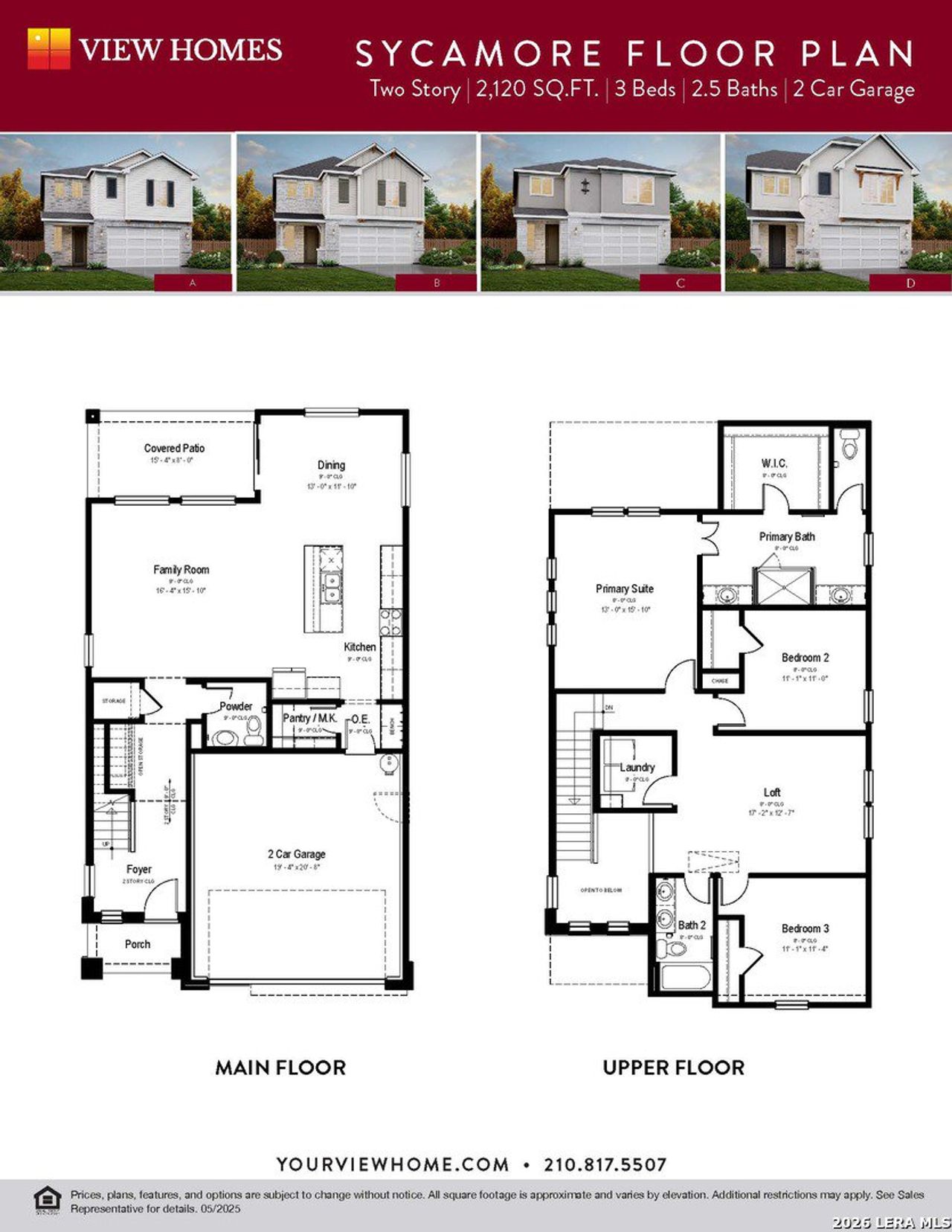 2D floor plan layout of this home in , San Antonio, TX (Image 2).