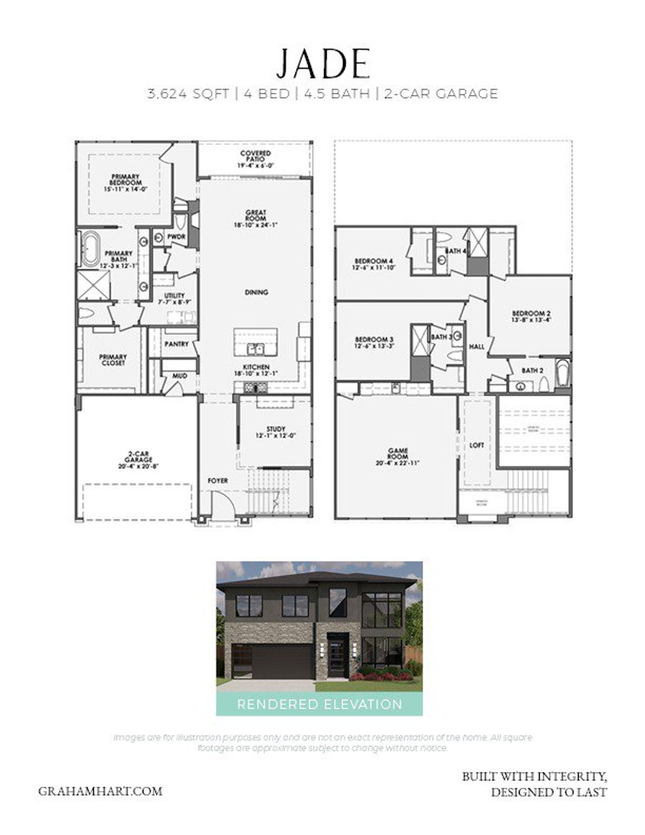 2D floor plan layout for the Jade by Graham Hart Home Builder in Dove Station Luxury Series, Grapevine, TX (Image 2). 2D floor plan layout for the Jade by Graham Hart Home Builder in Dove Station Luxury Series, Grapevine, TX (Image 2).