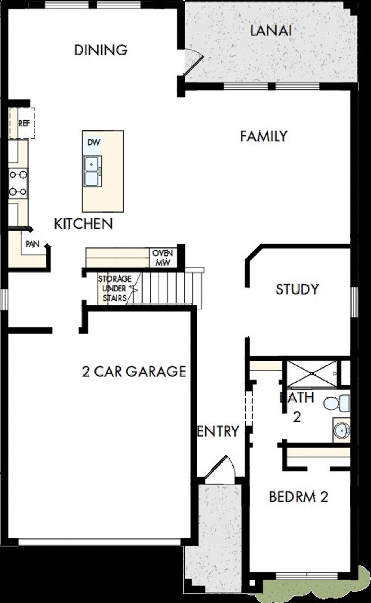 2D floor plan layout of this home in Soleta at Starkey Ranch –  Traditional Series, Odessa, FL (Image 2).