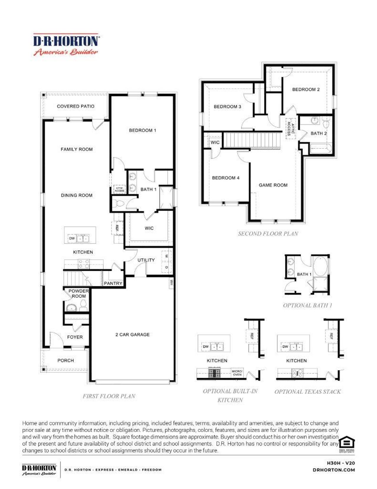 2D floor plan layout of this home in Augusta Square, Fort Worth, TX (Image 2).