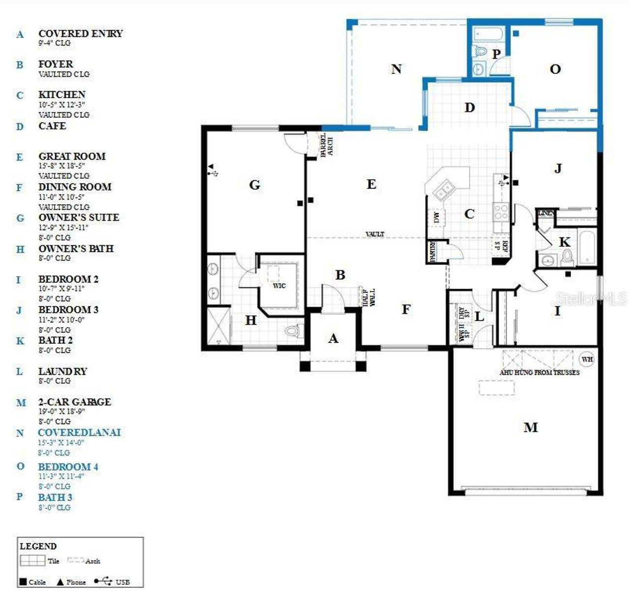 2D floor plan layout of this home in , Palm Coast, FL (Image 2).