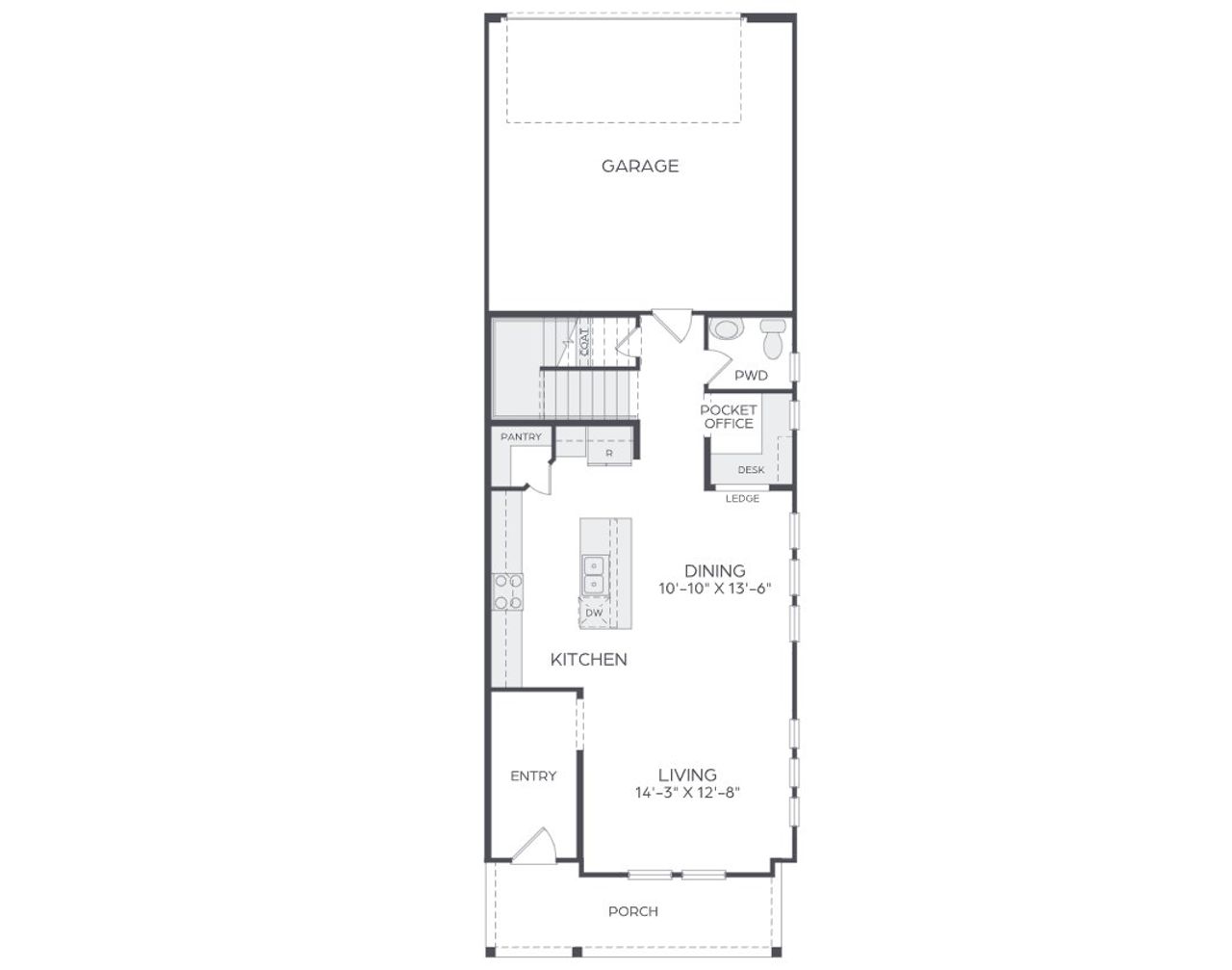 2D floor plan layout for the Alexander - Modern by Cadence Homes in Chelsea Commons, Allen, TX (Image 2). 2D floor plan layout for the Alexander - Modern by Cadence Homes in Chelsea Commons, Allen, TX (Image 2).