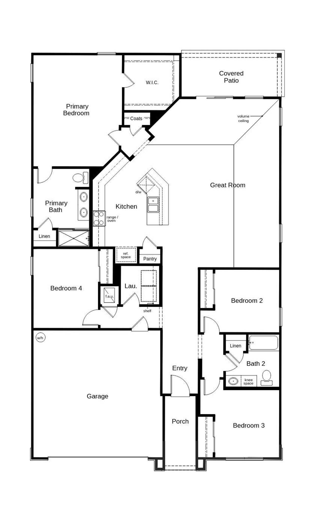 2D floor plan layout of this home in Bellbrooke, Jacksonville, FL (Image 2).