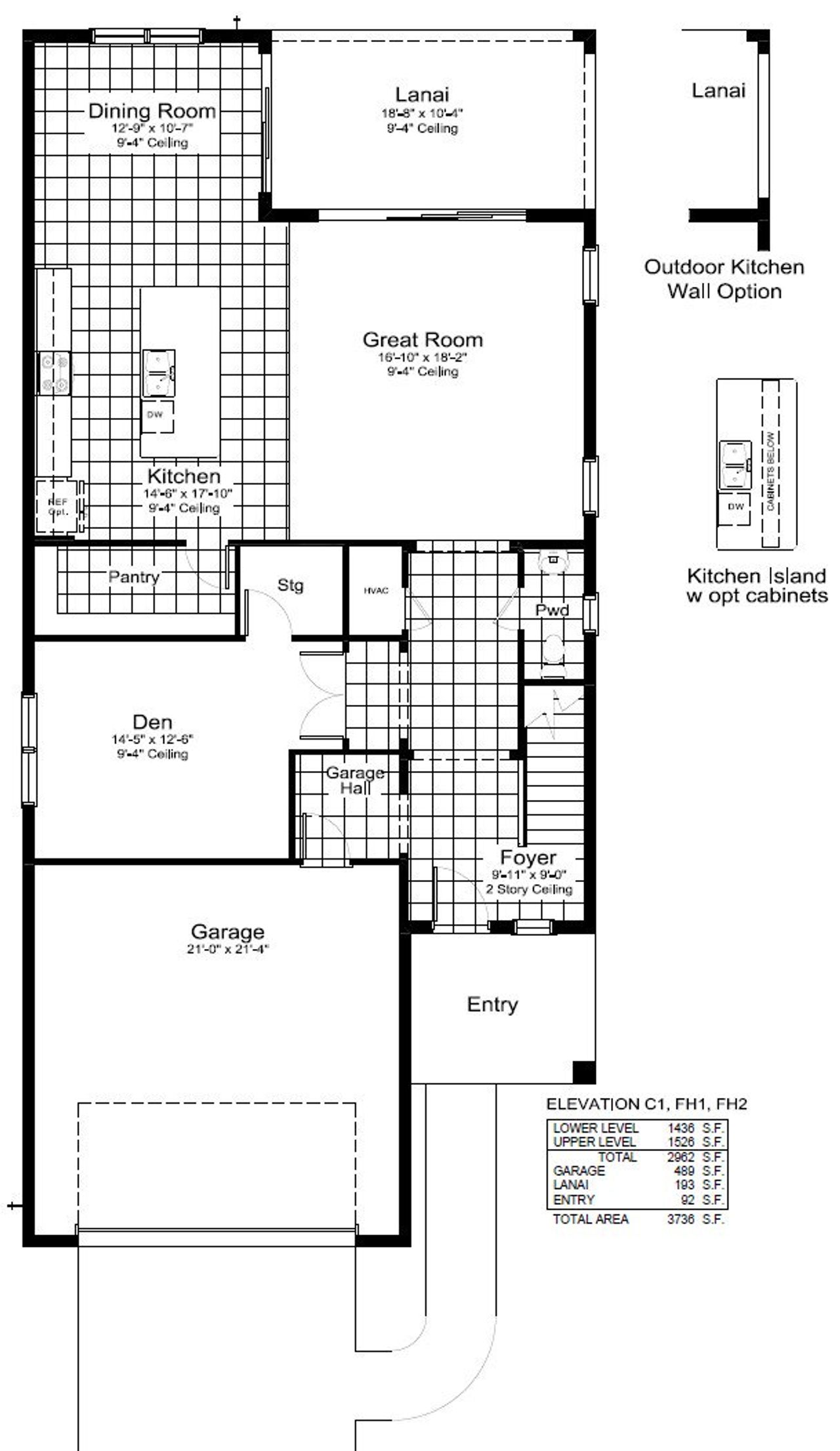 2D floor plan layout of this home in Palmera, Venice, FL (Image 2).