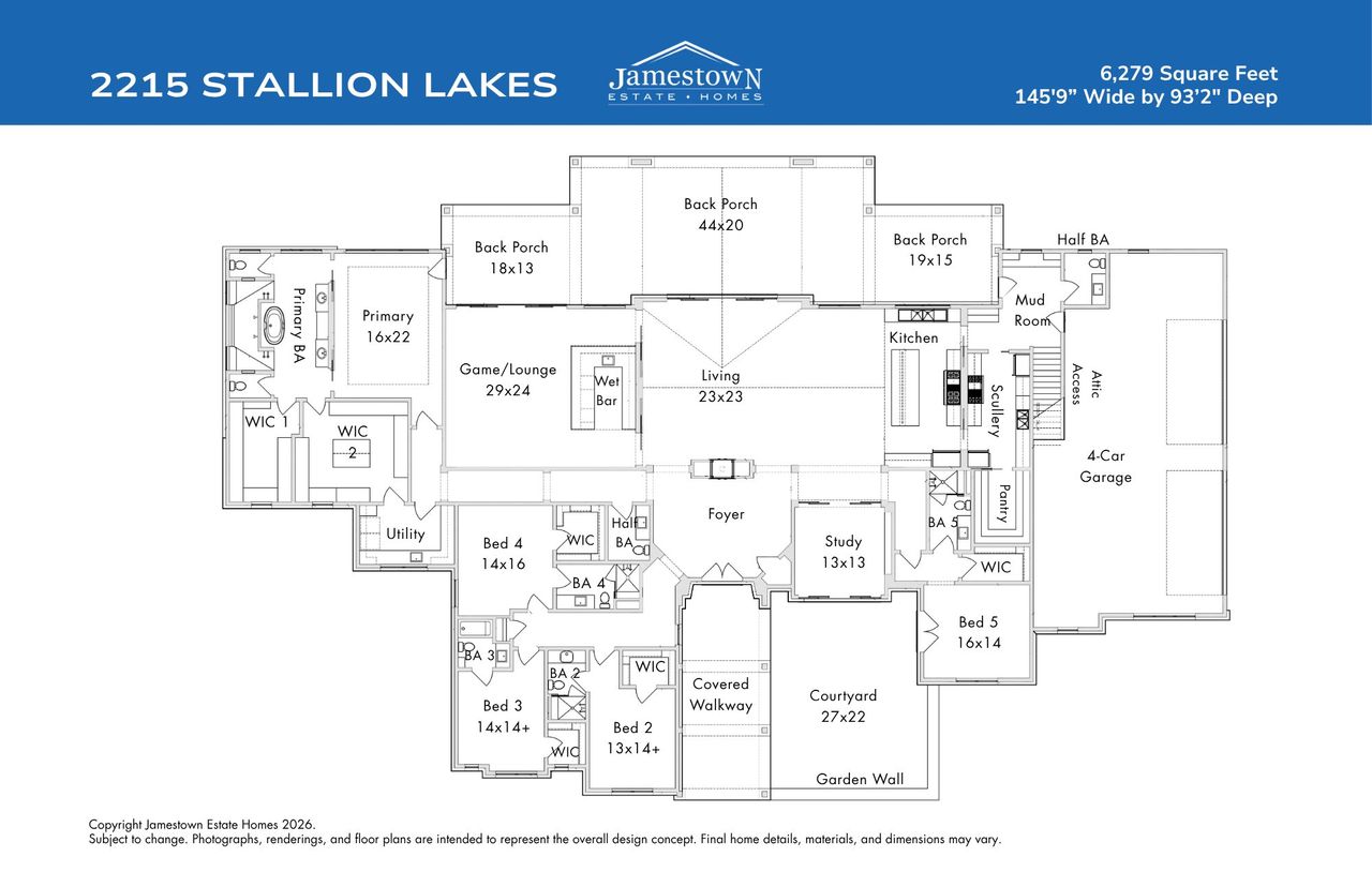 2D floor plan layout of this home in Stallion Lakes, Hockley, TX (Image 2).