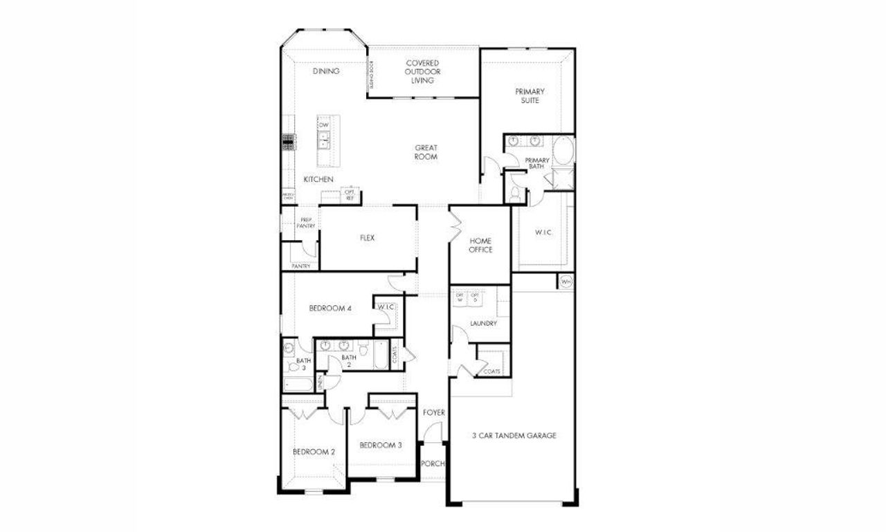 2D floor plan layout of this home in , Dripping Springs, TX (Image 2).