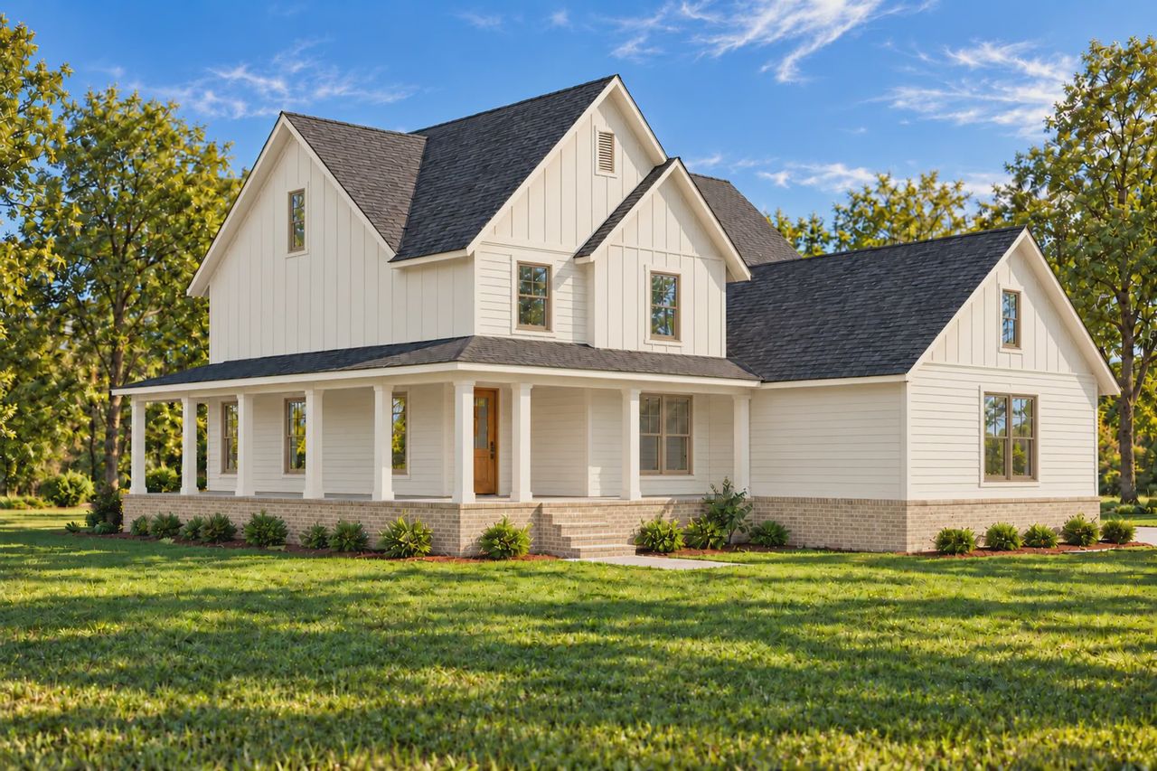 Front exterior of a new home in The Tate Reserve, Springfield, TN, highlighting curb appeal (Image 2).