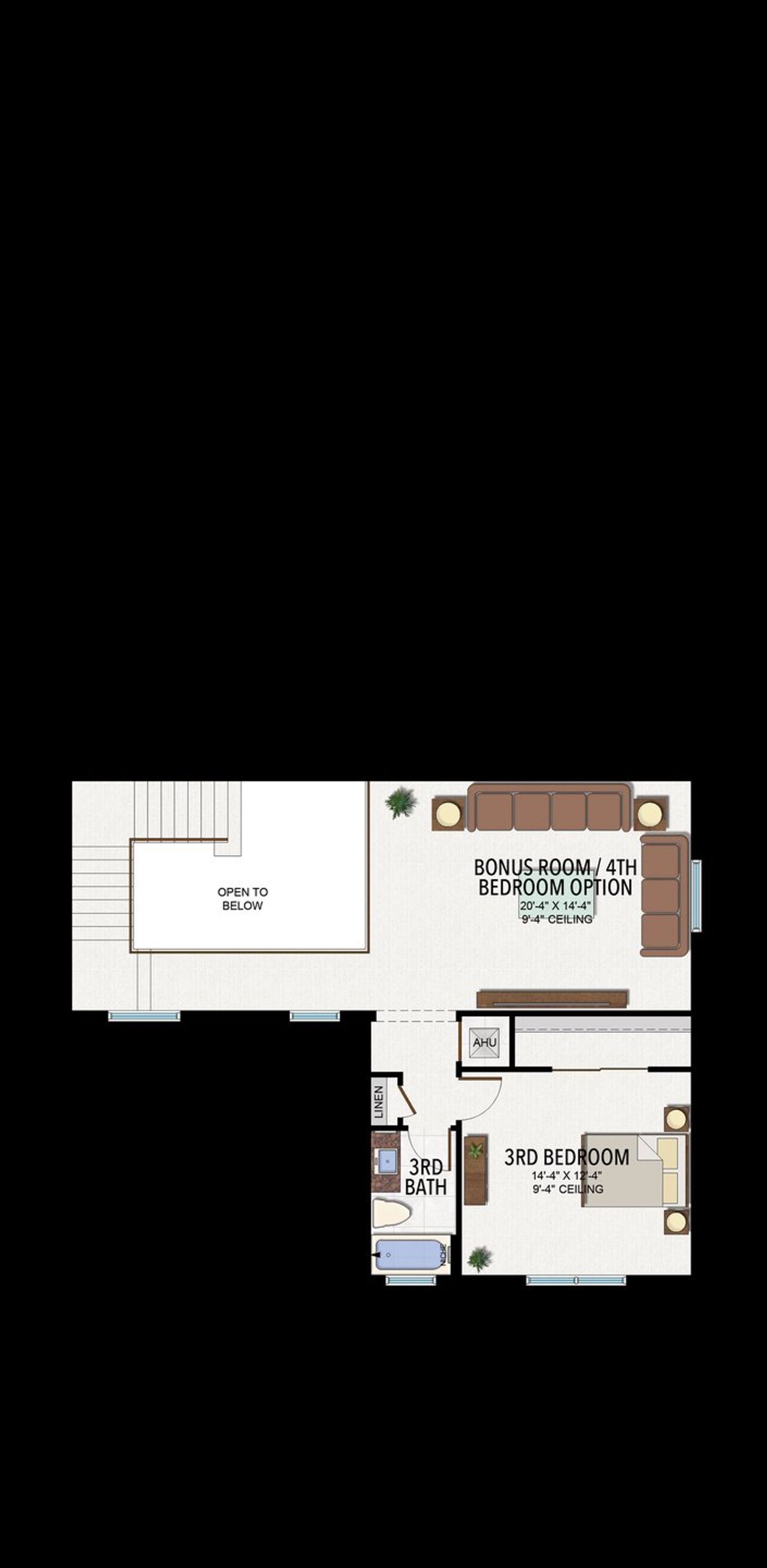 2D floor plan layout for the Cayman by GL Homes in Valencia Harbor (55+), Fort Myers, FL (Image 2).